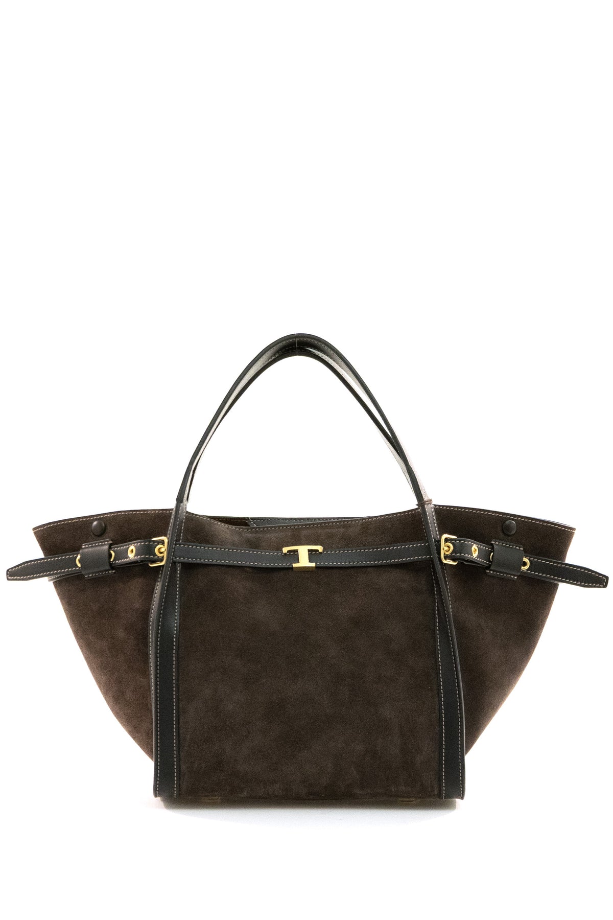 TOD'S Brown suede shopping bag, Marrone