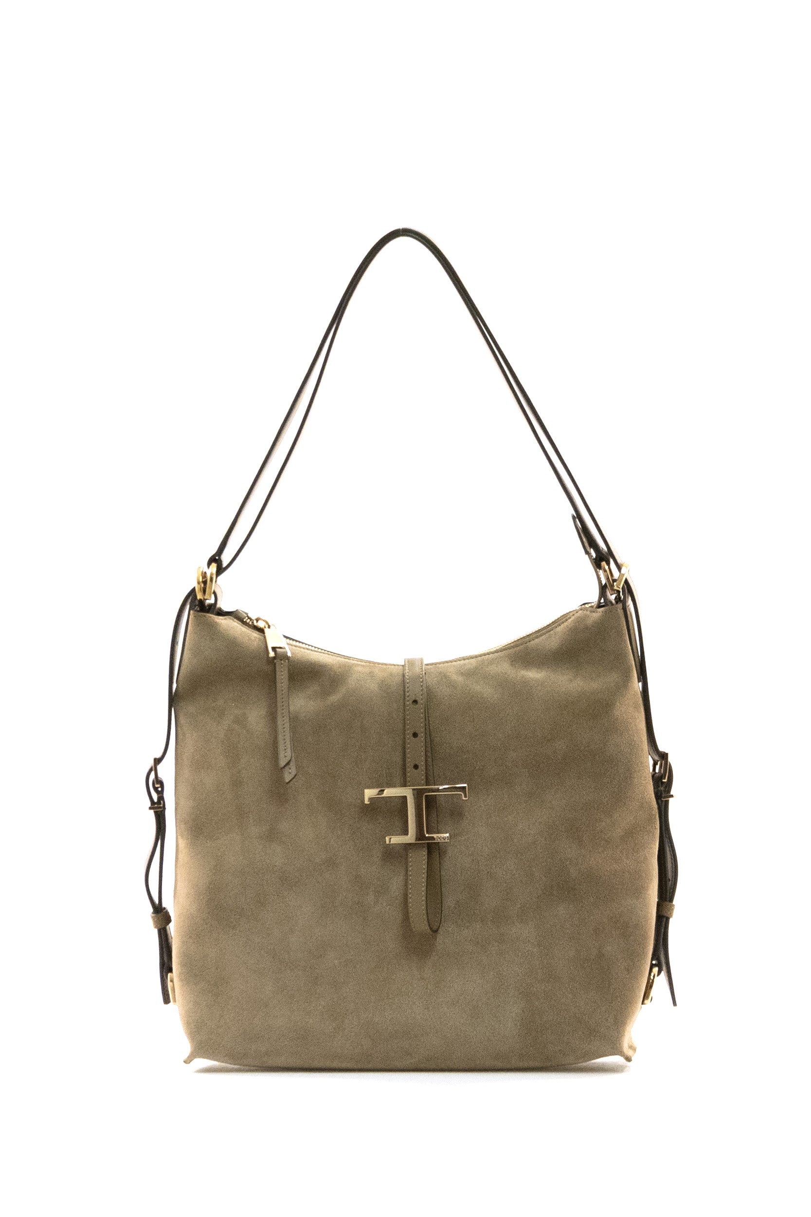 <BR/>Borsa a spalla in suede di colore marrone<BR/> XBWTSEW0200P34 7L44 TOD'S 