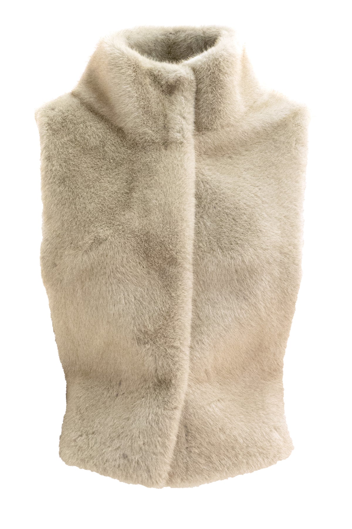 VALENTINI 1972 Gilet in ecopelliccia di colore marrone chiaro, Beige