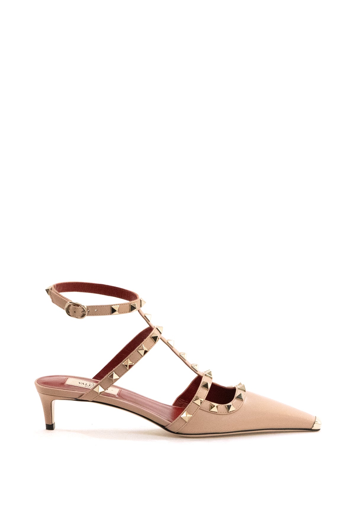VALENTINO GARAVANI Décolleté Rockstud In capretto di colore rosa