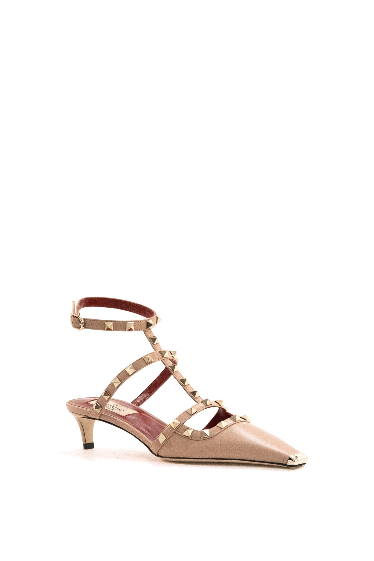 VALENTINO GARAVANI Décolleté Rockstud In capretto di colore rosa, vista 2