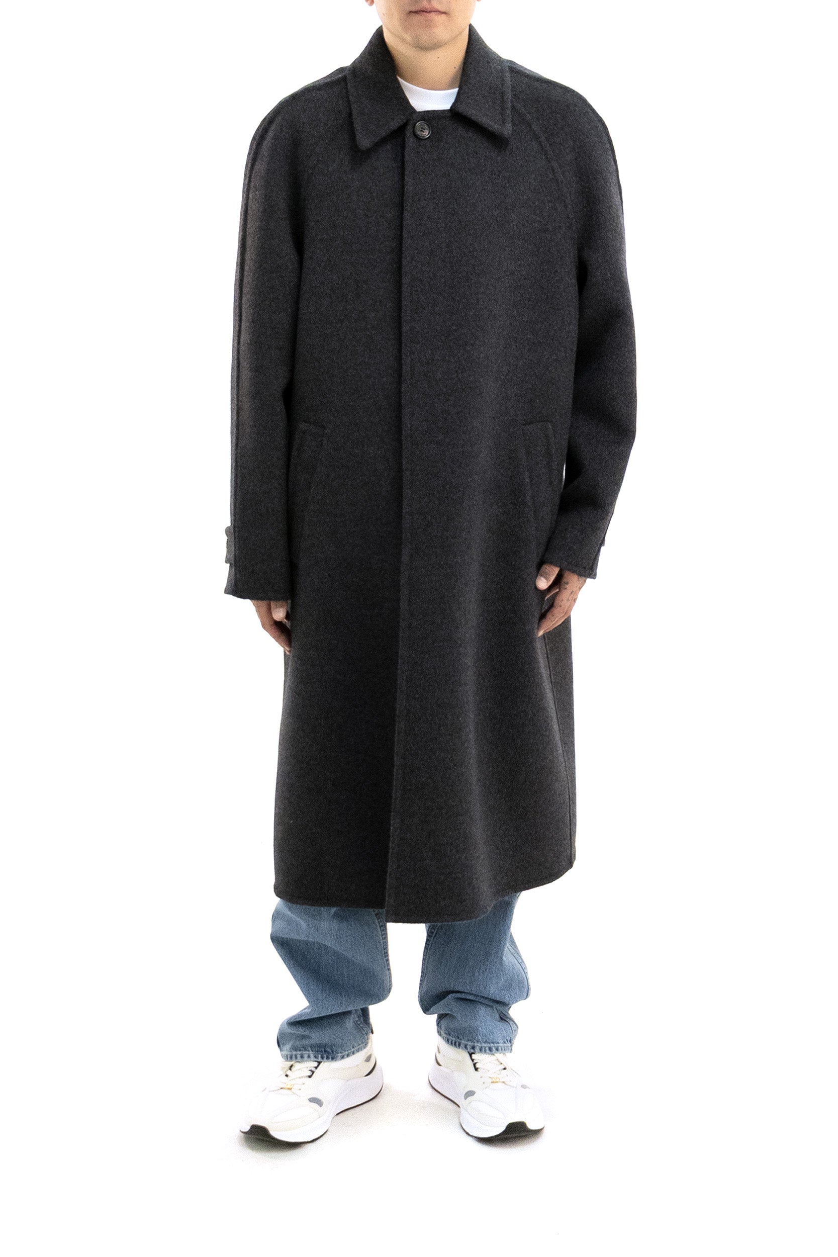 Cappotto monopetto in lana di colore grigio<BR/> 9V3CAK78BK1 4ME VALENTINO GARAVANI 
