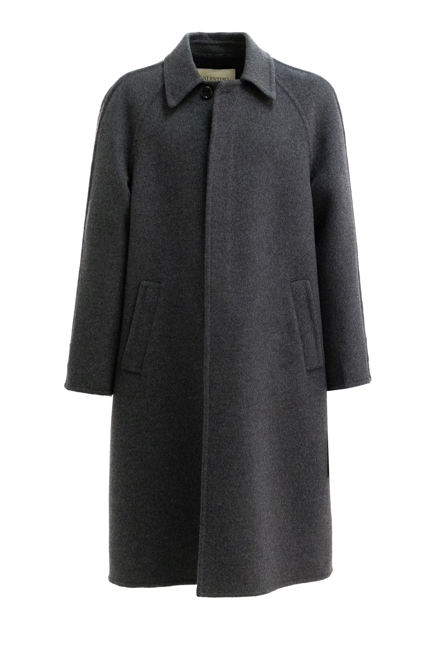 Cappotto monopetto in lana di colore grigio<BR/> 9V3CAK78BK1 4ME VALENTINO GARAVANI 