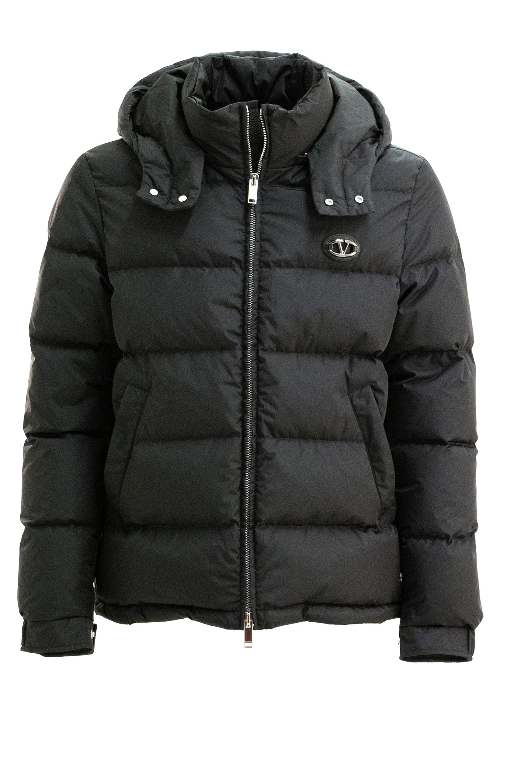 Piumino in nylon di colore nero<BR/> 9V3CNA316FN 0NO VALENTINO GARAVANI 