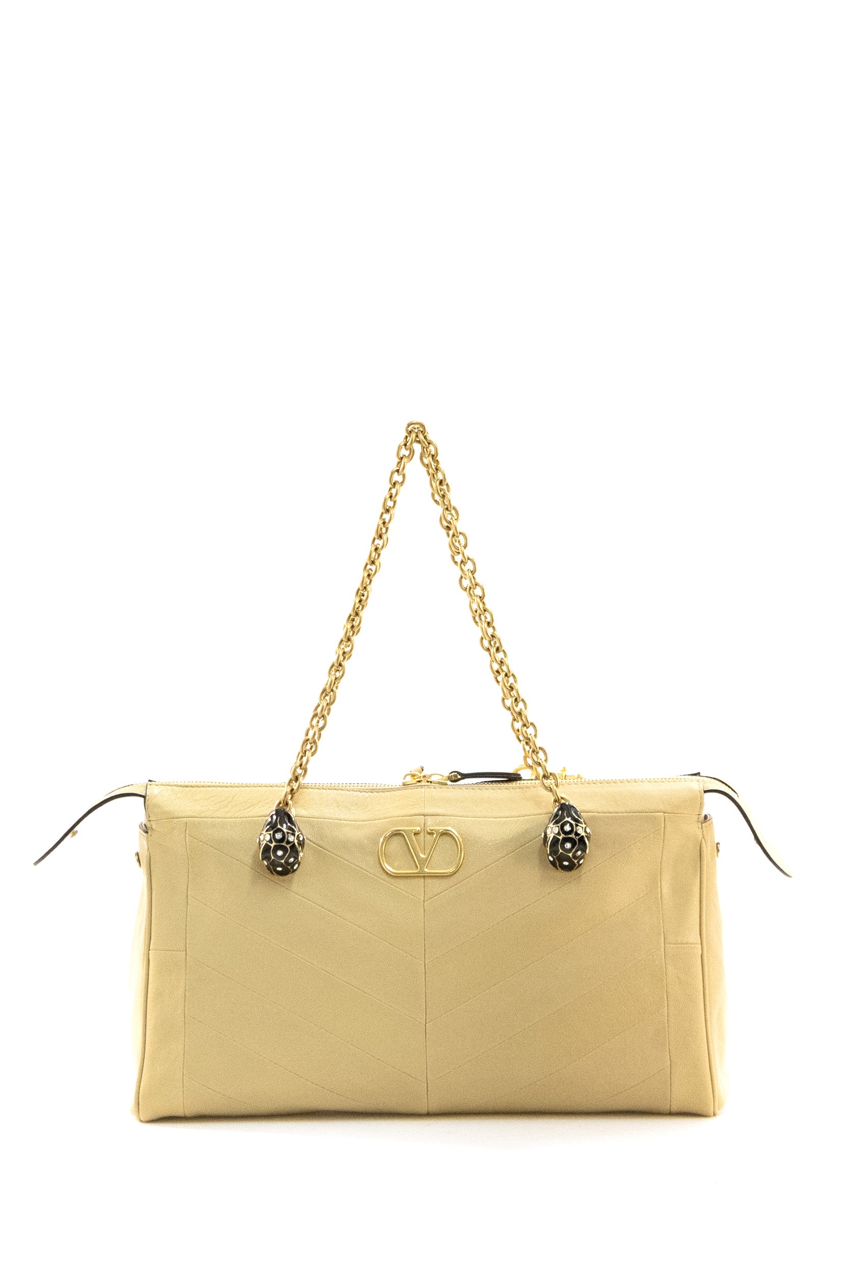 VALENTINO GARAVANI Panthea bag in beige nappa leather