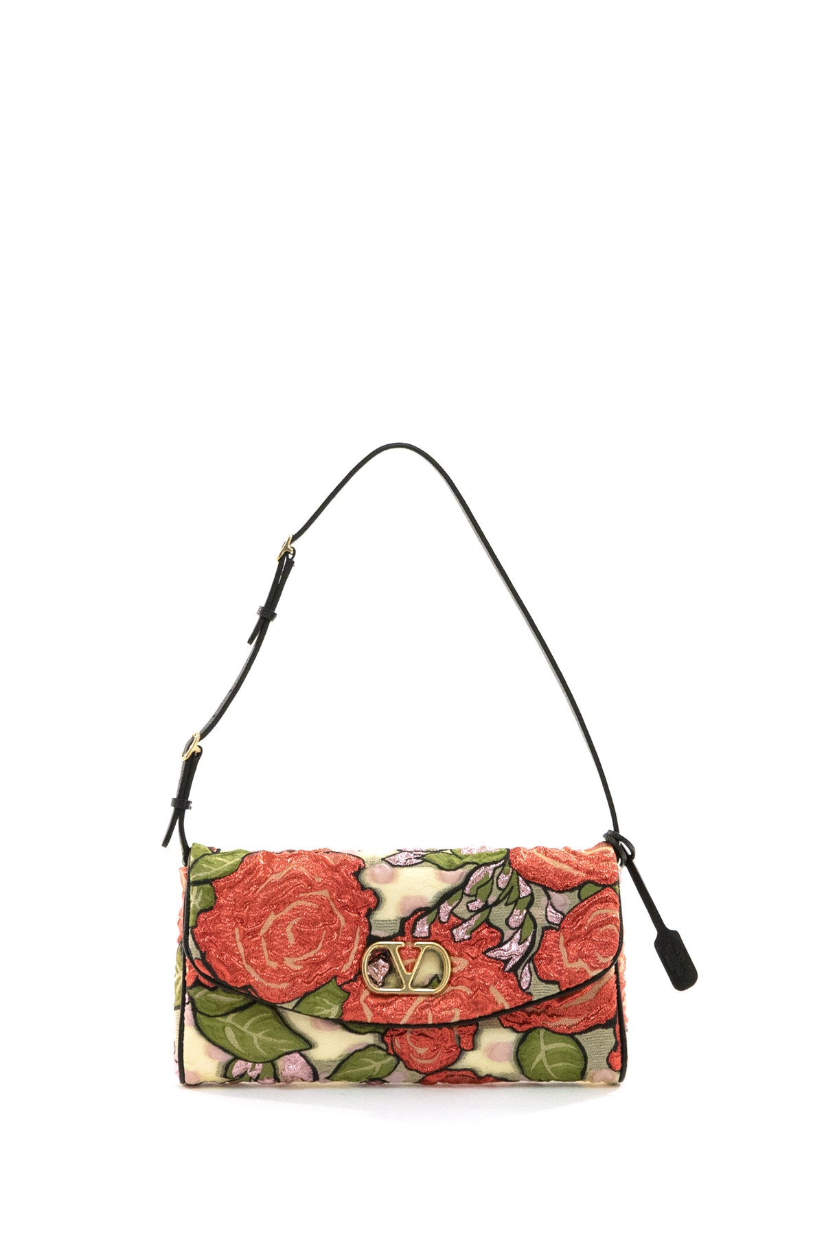VALENTINO GARAVANI Borsa a spalla DeVain in jacquard floreale, Rosa