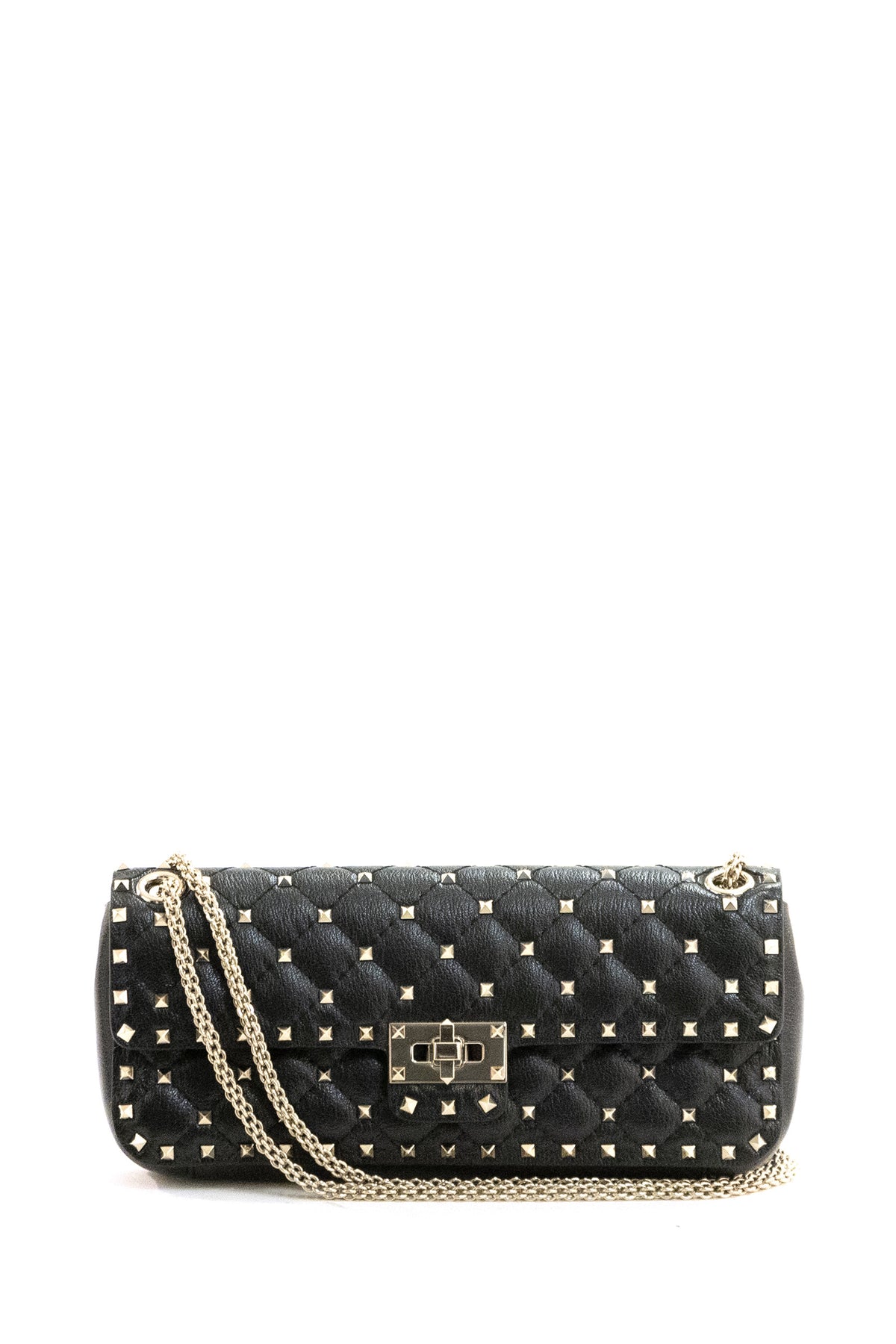 VALENTINO GARAVANI Borsa a spalla Rockstud Spike in capretto di colore nero