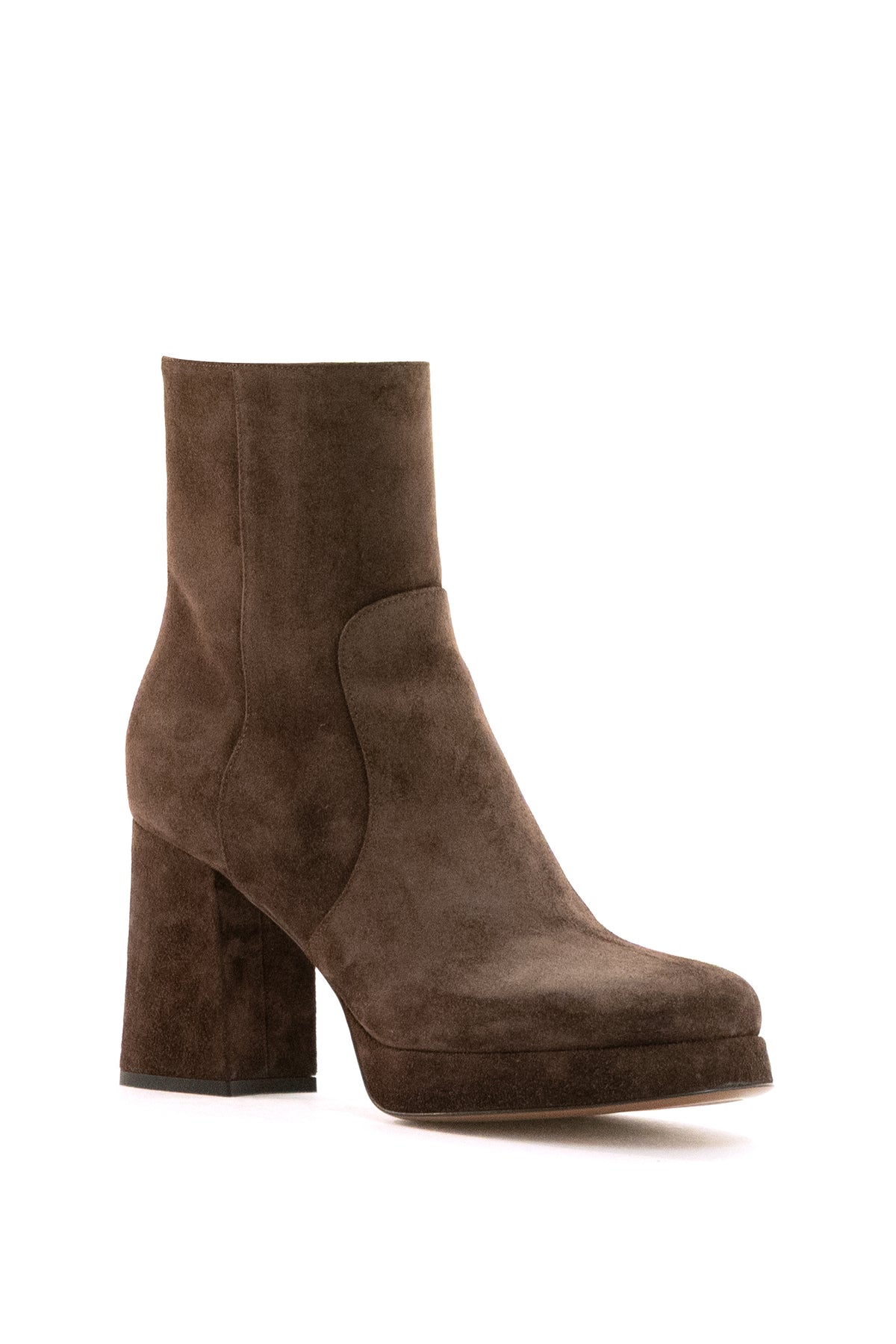 VALENTINO GARAVANI Fawcette brown suede platform ankle boots, view 2