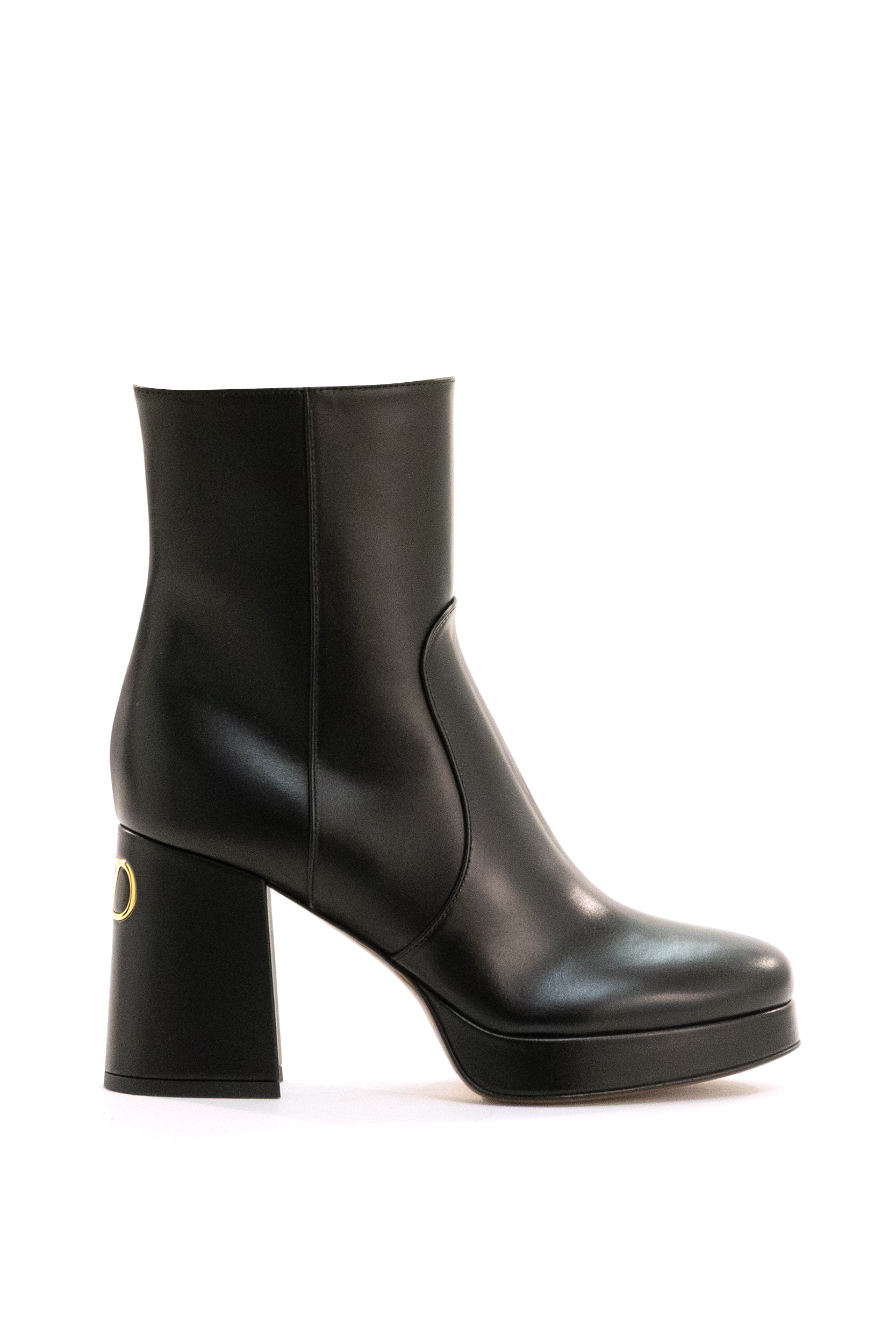 Stivaletti Fawcette in pelle di colore nero<BR/> 9W2S0NF1DSH 0NO VALENTINO GARAVANI 