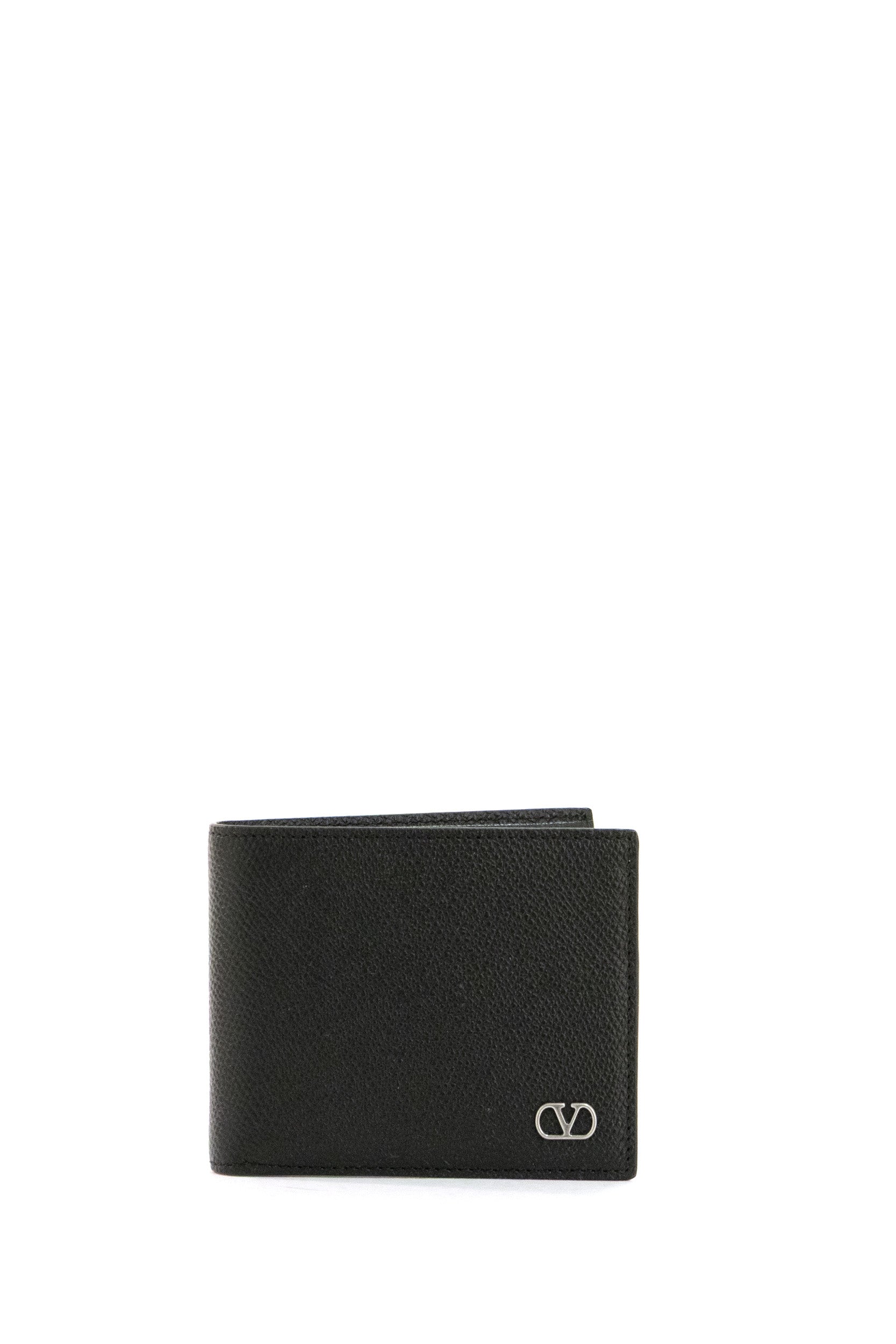 Portafoglio VLogo Signature in Vitello Granato di colore nero<BR/> 9Y2P0AP3UAG 0NO VALENTINO GARAVANI 