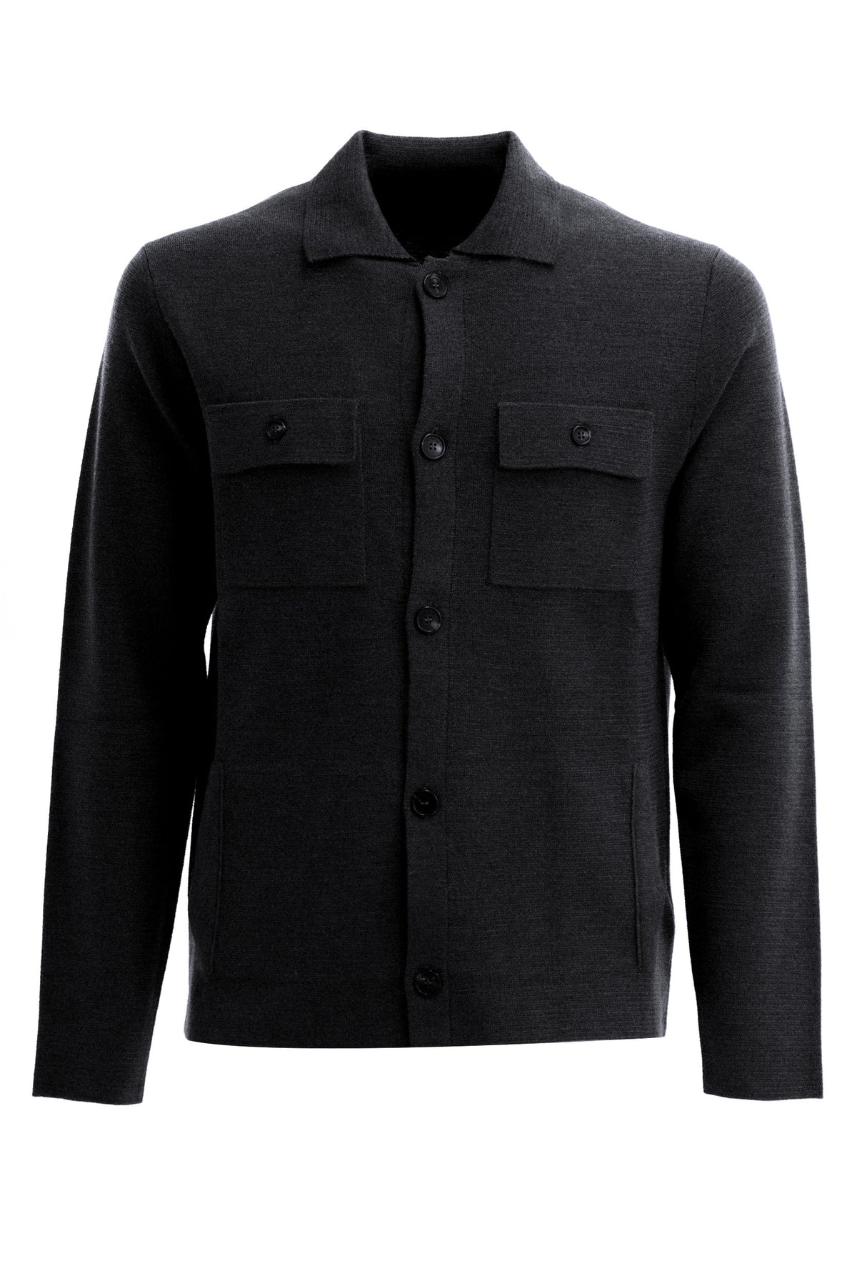 ZANONE Cardigan in maglia di lana di colore nero