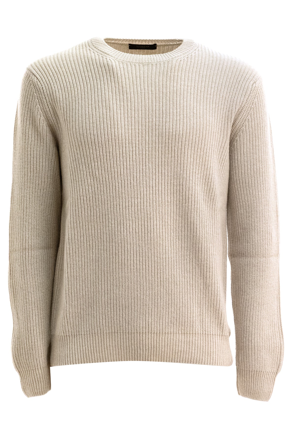 Pullover in cashmere a coste di colore beige chiaro<BR/> 810234 ZK131 Z5466 ZANONE 