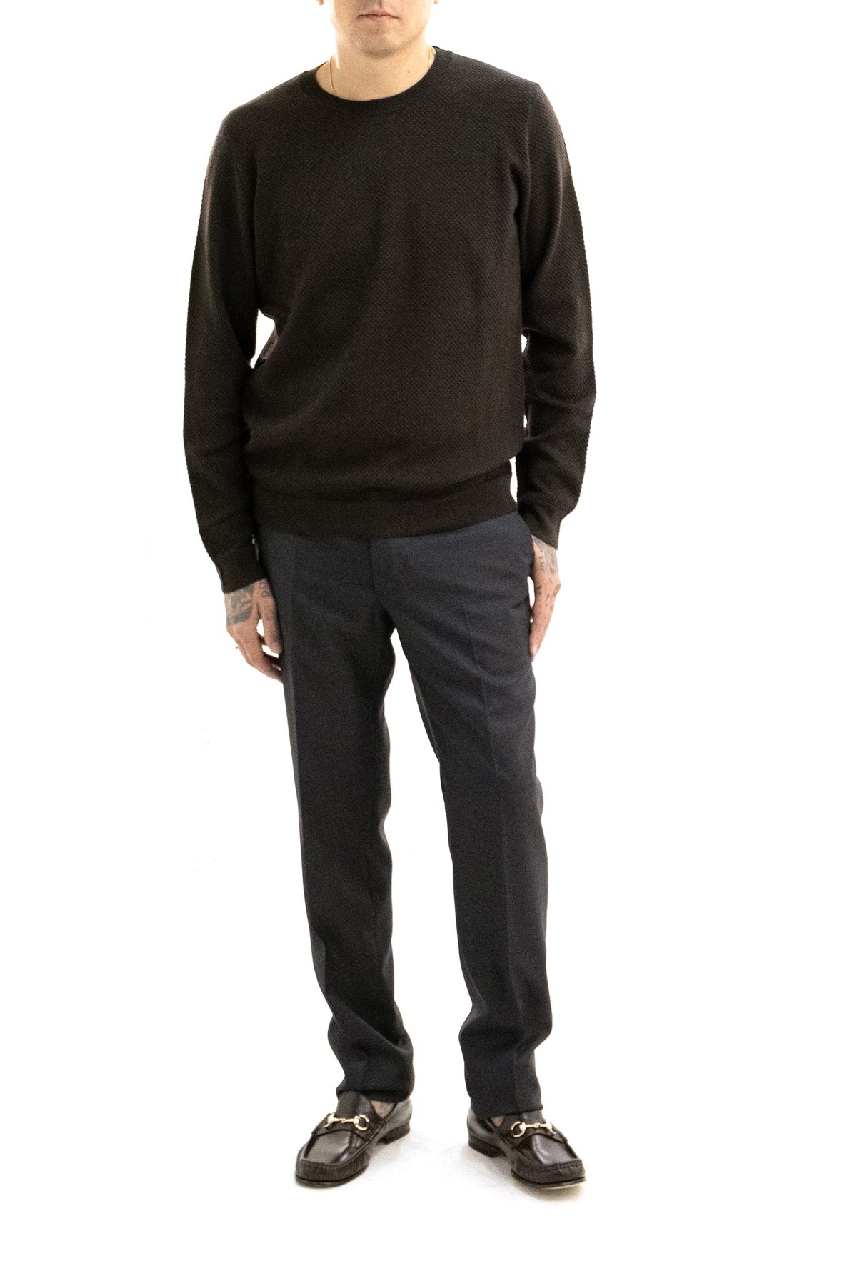 ZANONE Pullover in lana di colore marrone, view 2