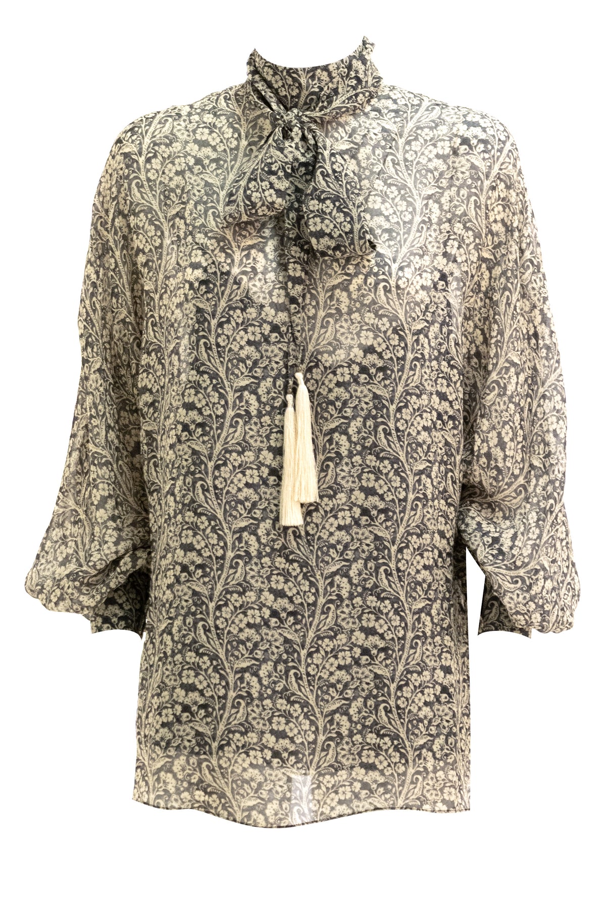 ZIMMERMANN Blusa Valiant con fantasia stampata di colore beige