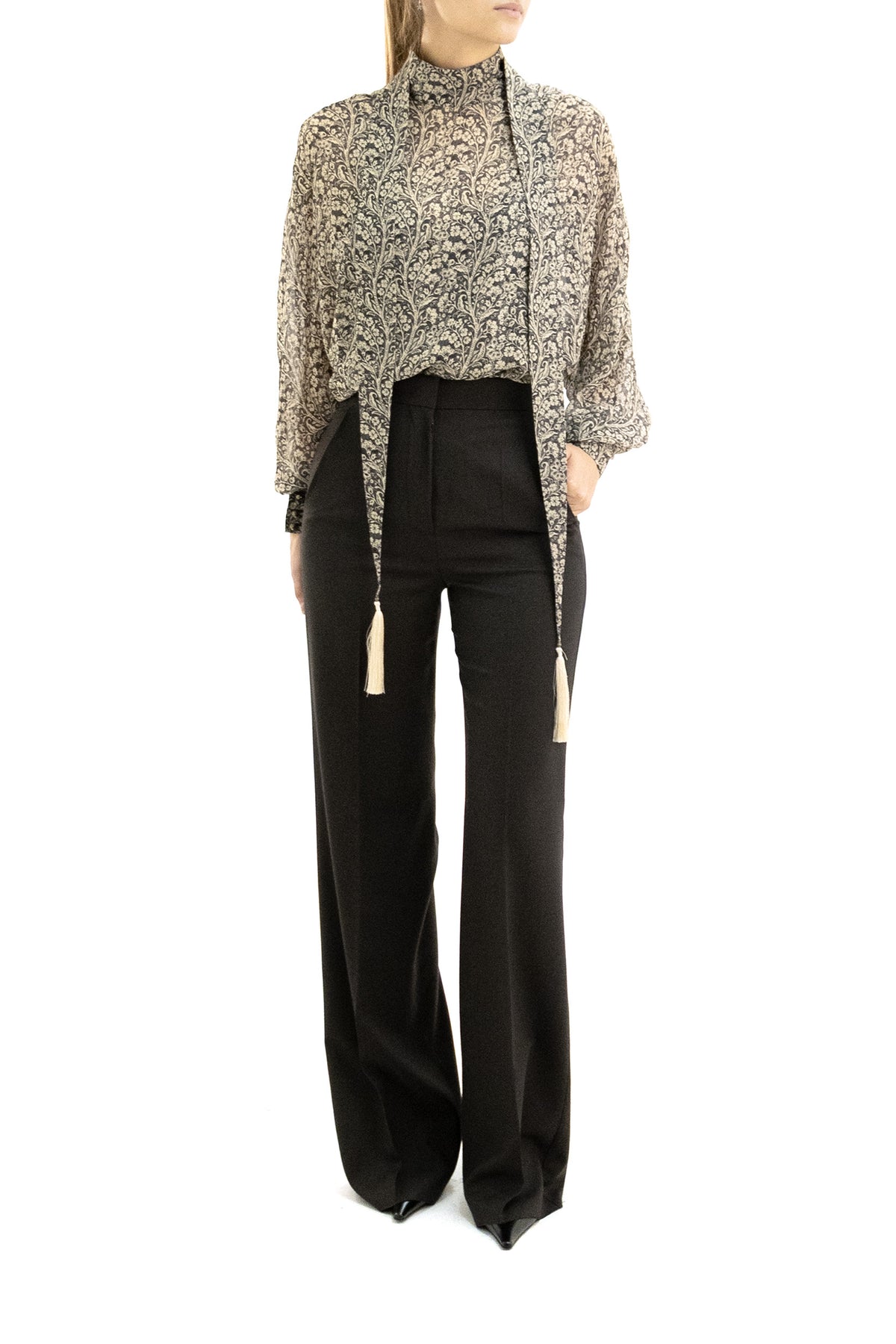 ZIMMERMANN Blusa Valiant con fantasia stampata di colore beige, view 2