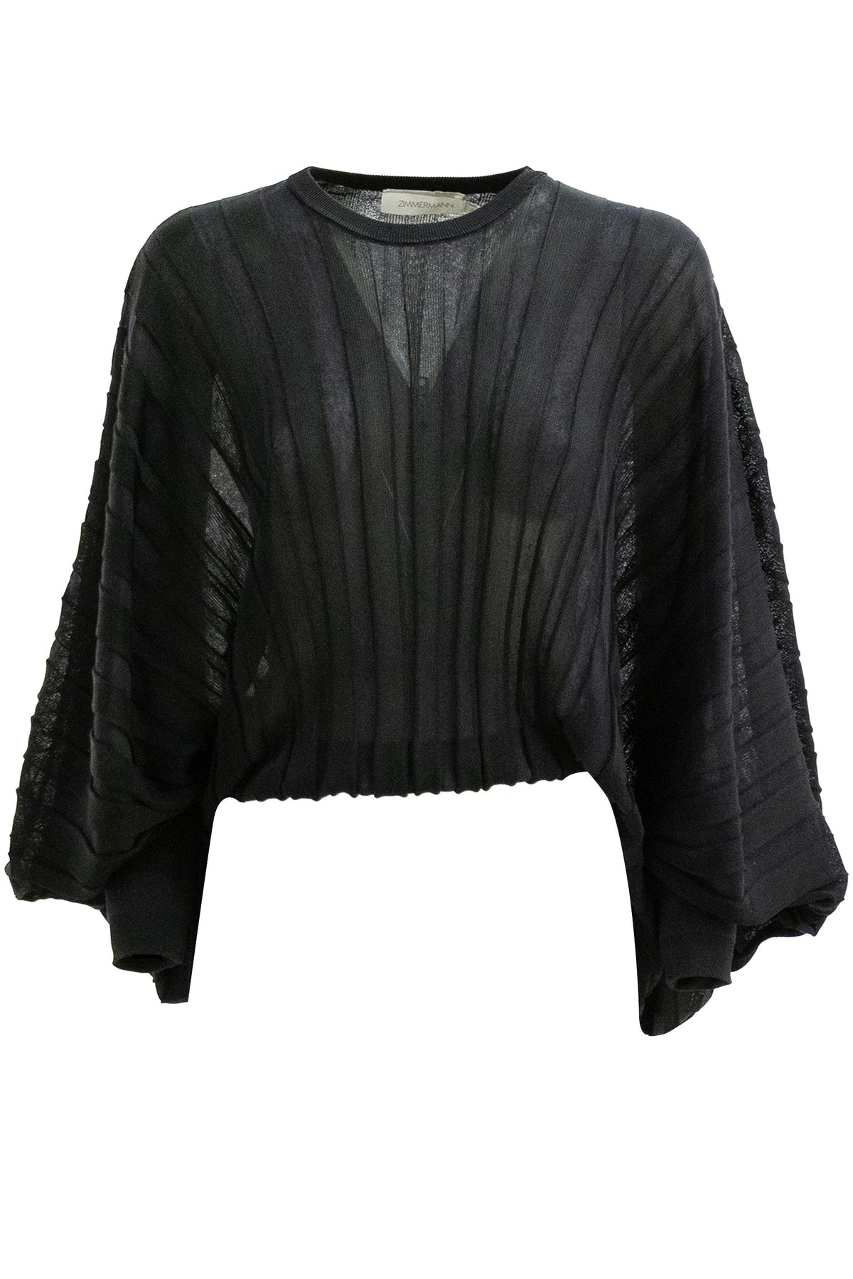 ZIMMERMANN Oversized black knit sweater