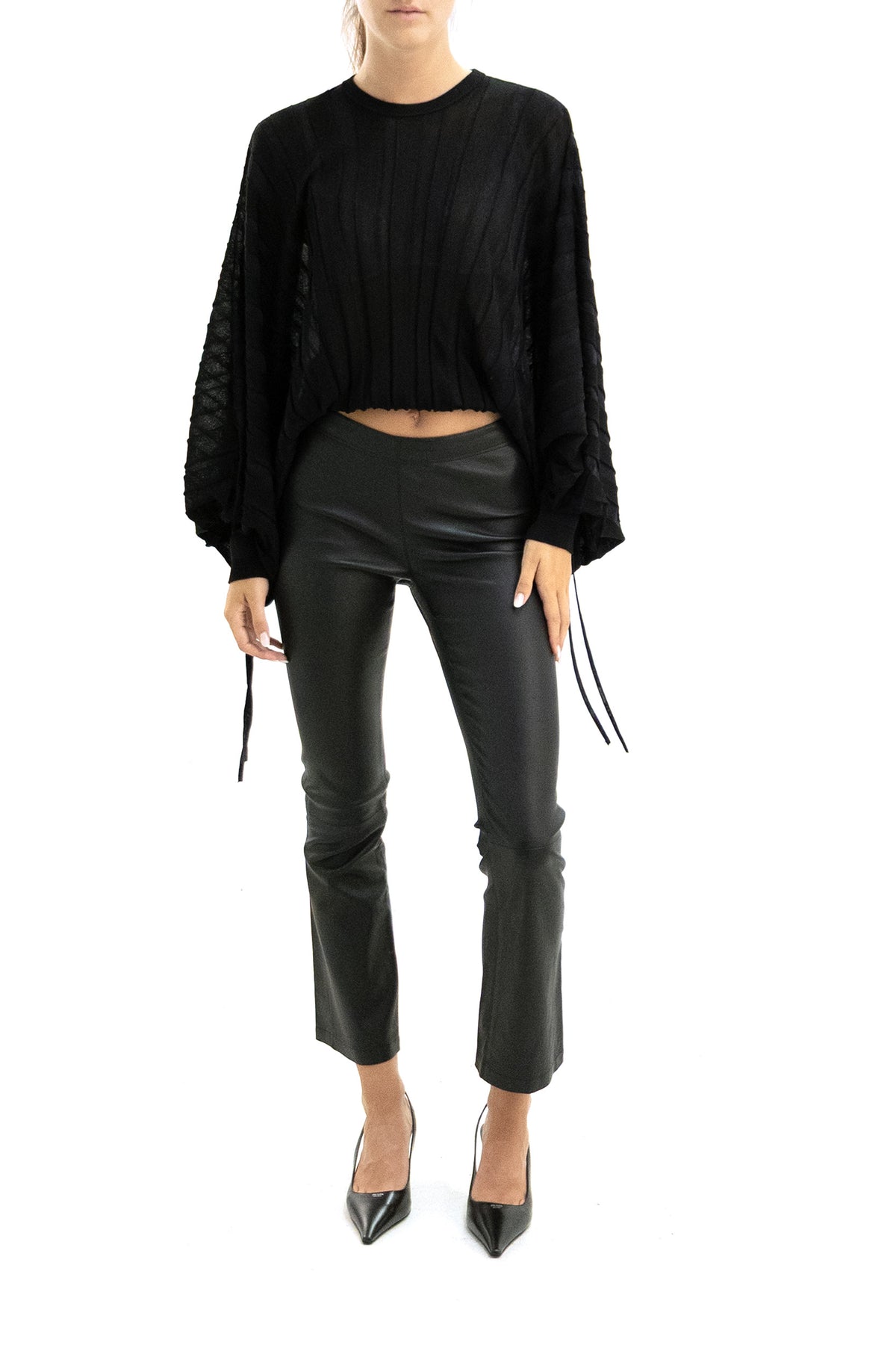 ZIMMERMANN Oversized black knit sweater, view 2