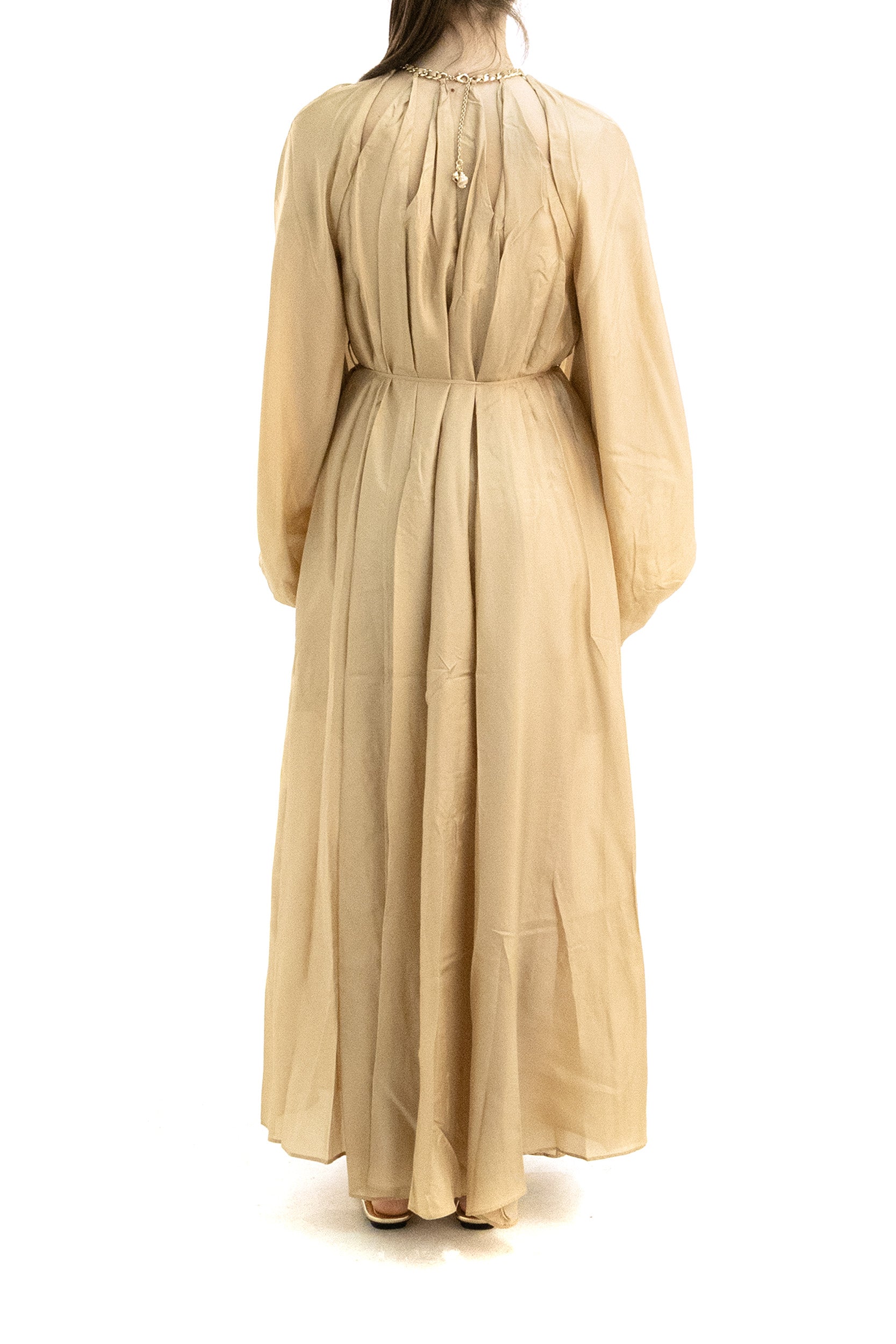 Abito lungo in seta color champagne<BR/> 7592DSS263 CHAMPAGNE ZIMMERMANN 