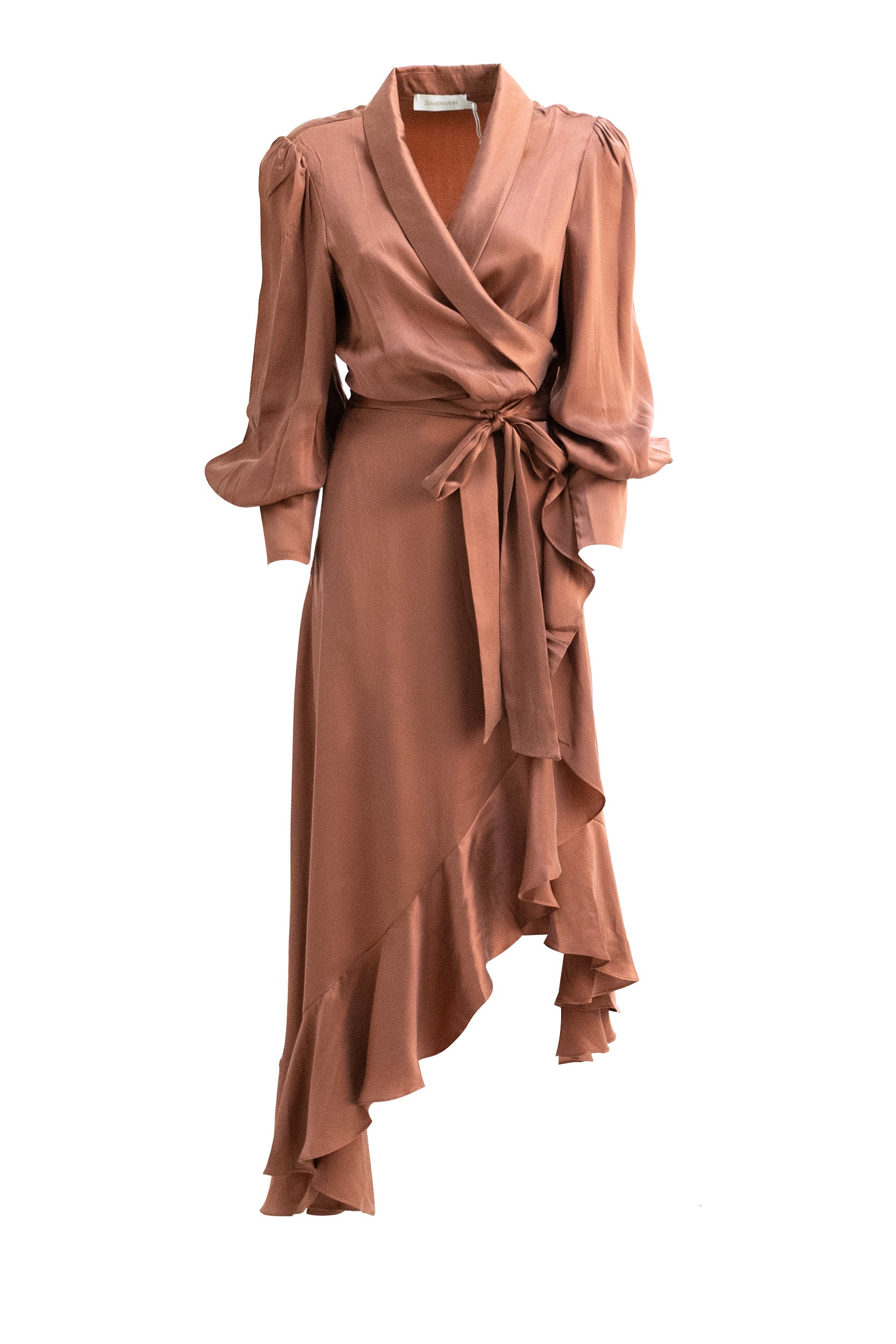 Abito midi in seta color rosa cipria<BR/> 8066DF26R BLUSH ROSE ZIMMERMANN 