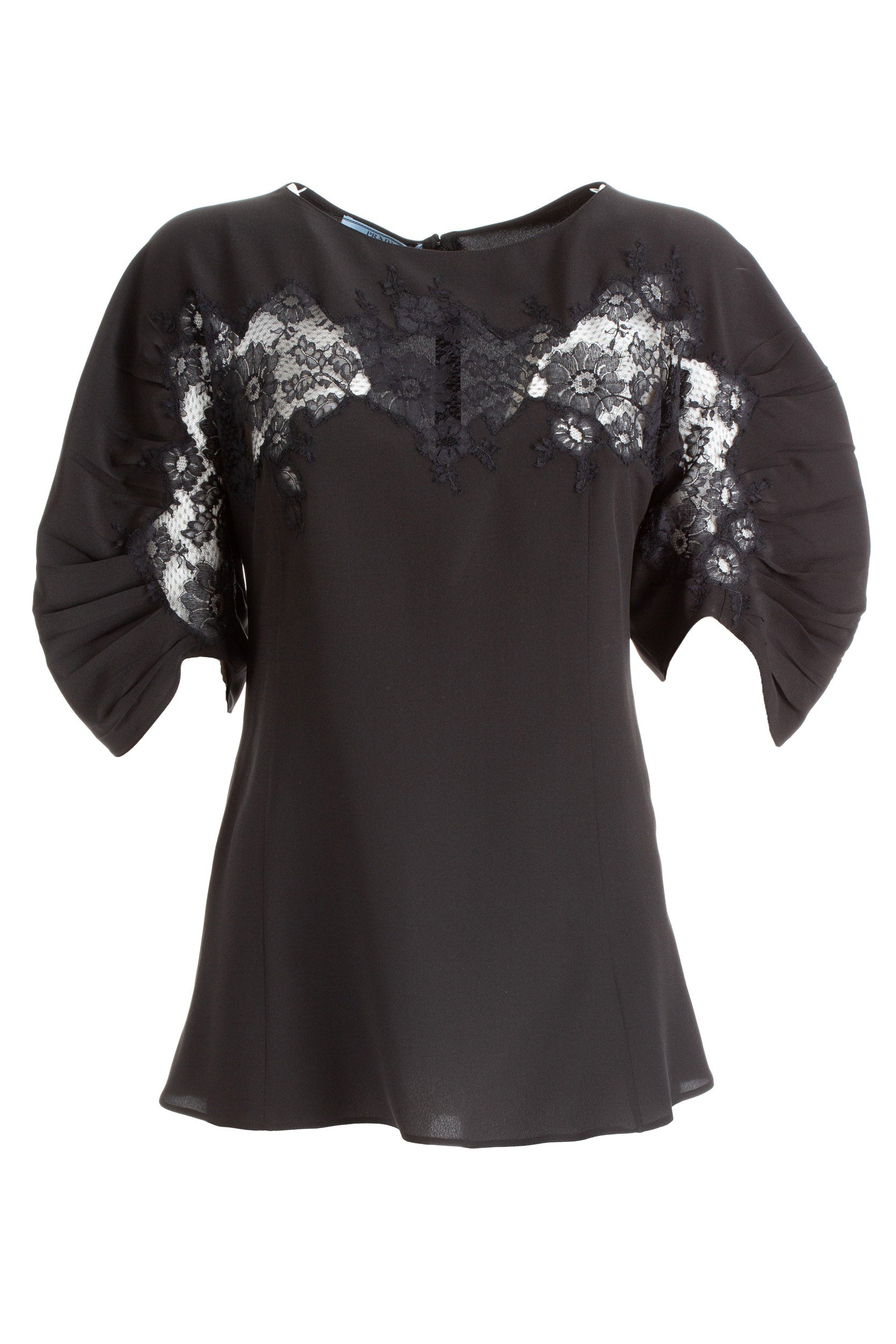 Top in Crepe de Chine<BR/> P905I S 211 1YJW F0806 PRADA 