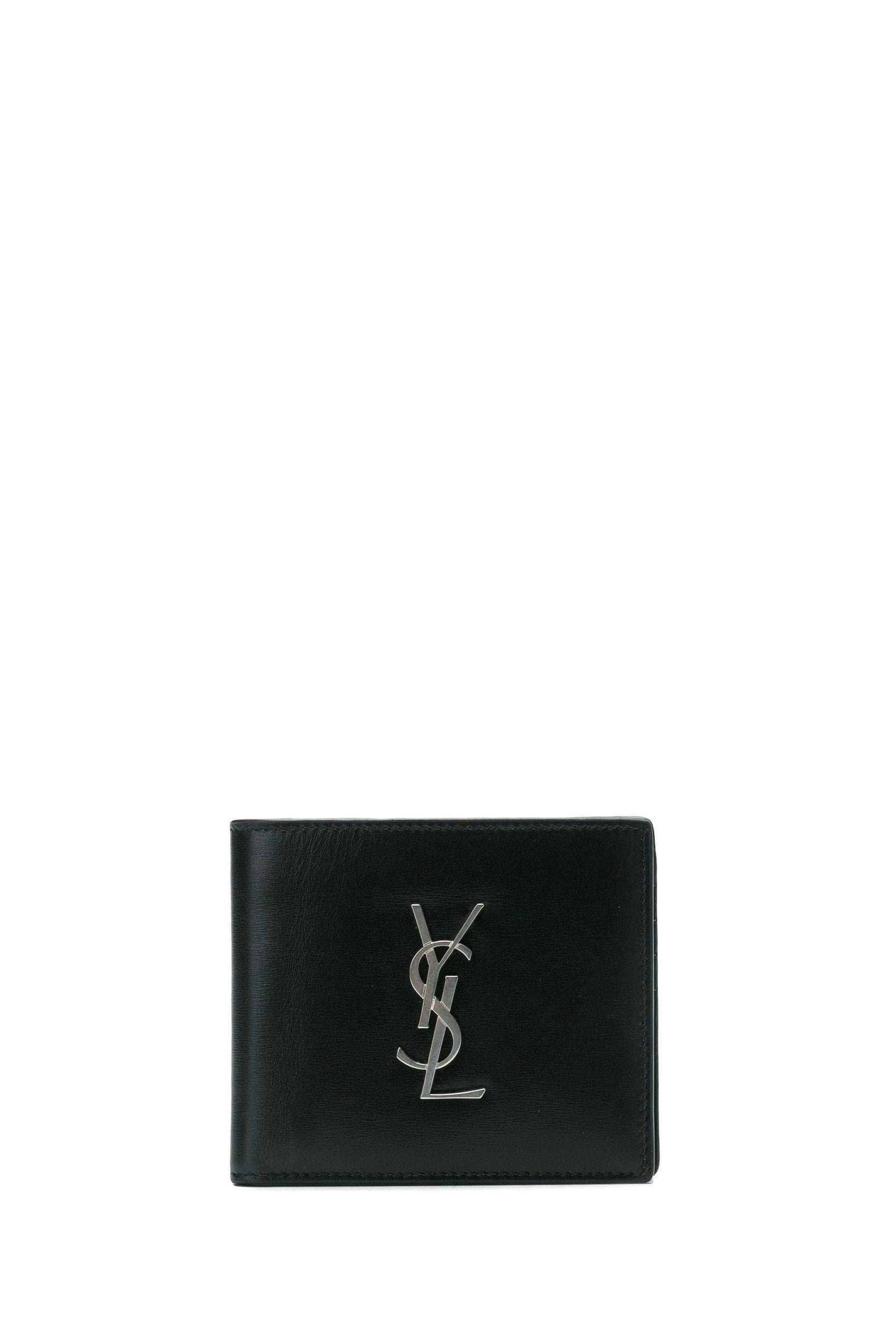 Portafoglio Monogram in Vitello Liscio di colore nero<BR/> 453276 0SX0E 1000 SAINT LAURENT 