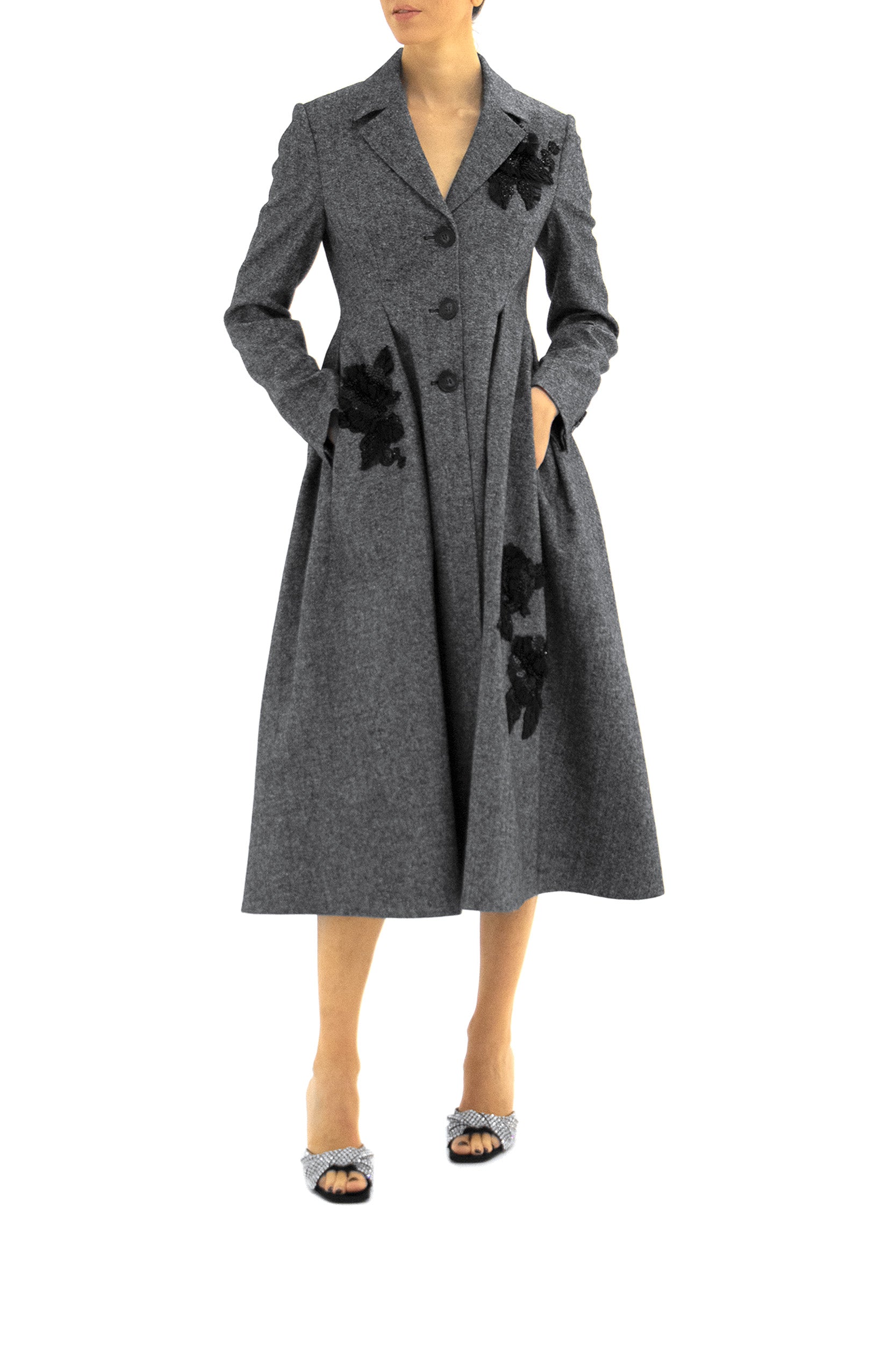 Cappotto <BR/> 7577BBT BLACK ERDEM 