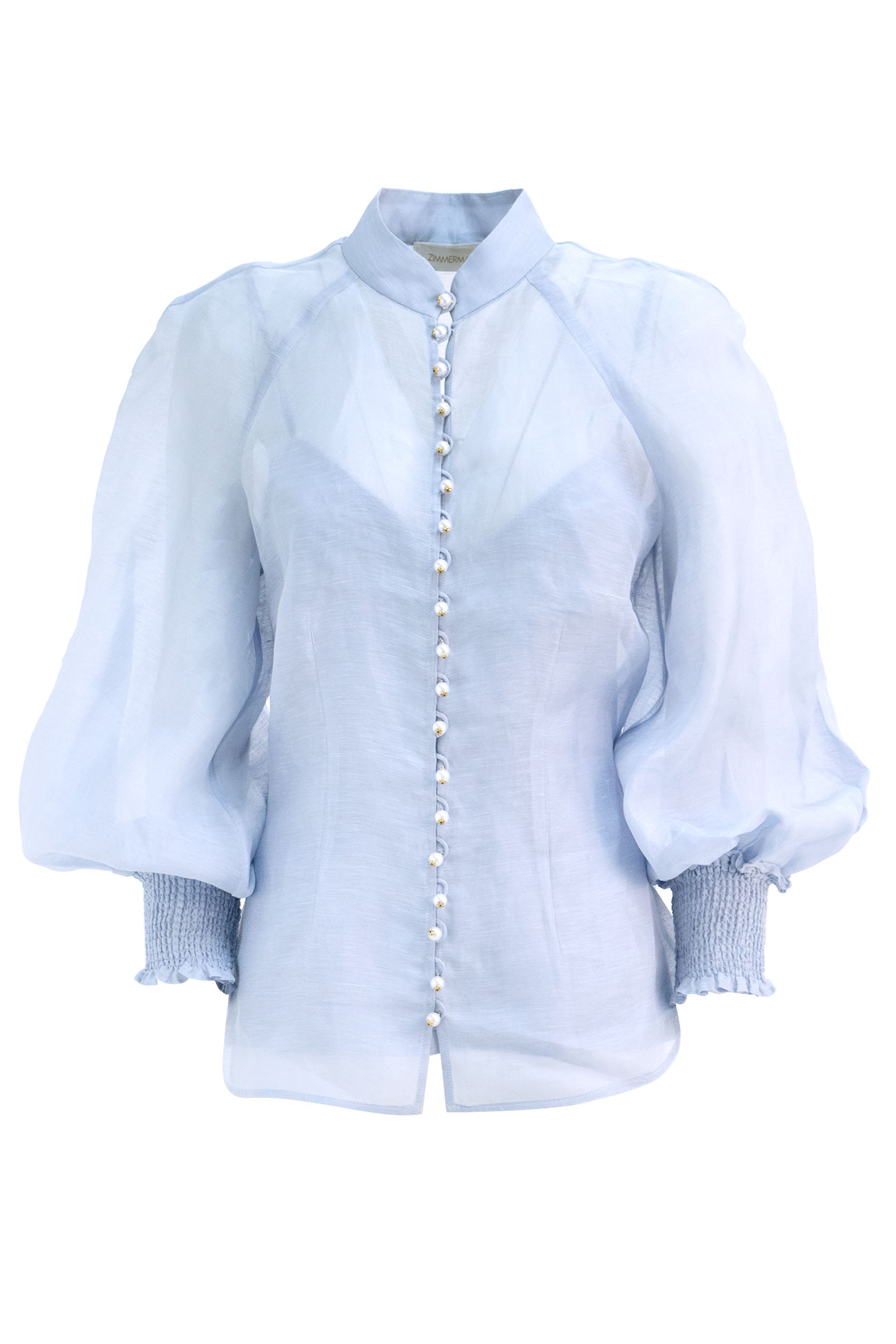 Camicia in lino e seta<BR/> 1166TS241 LILAC BLU ZIMMERMANN 