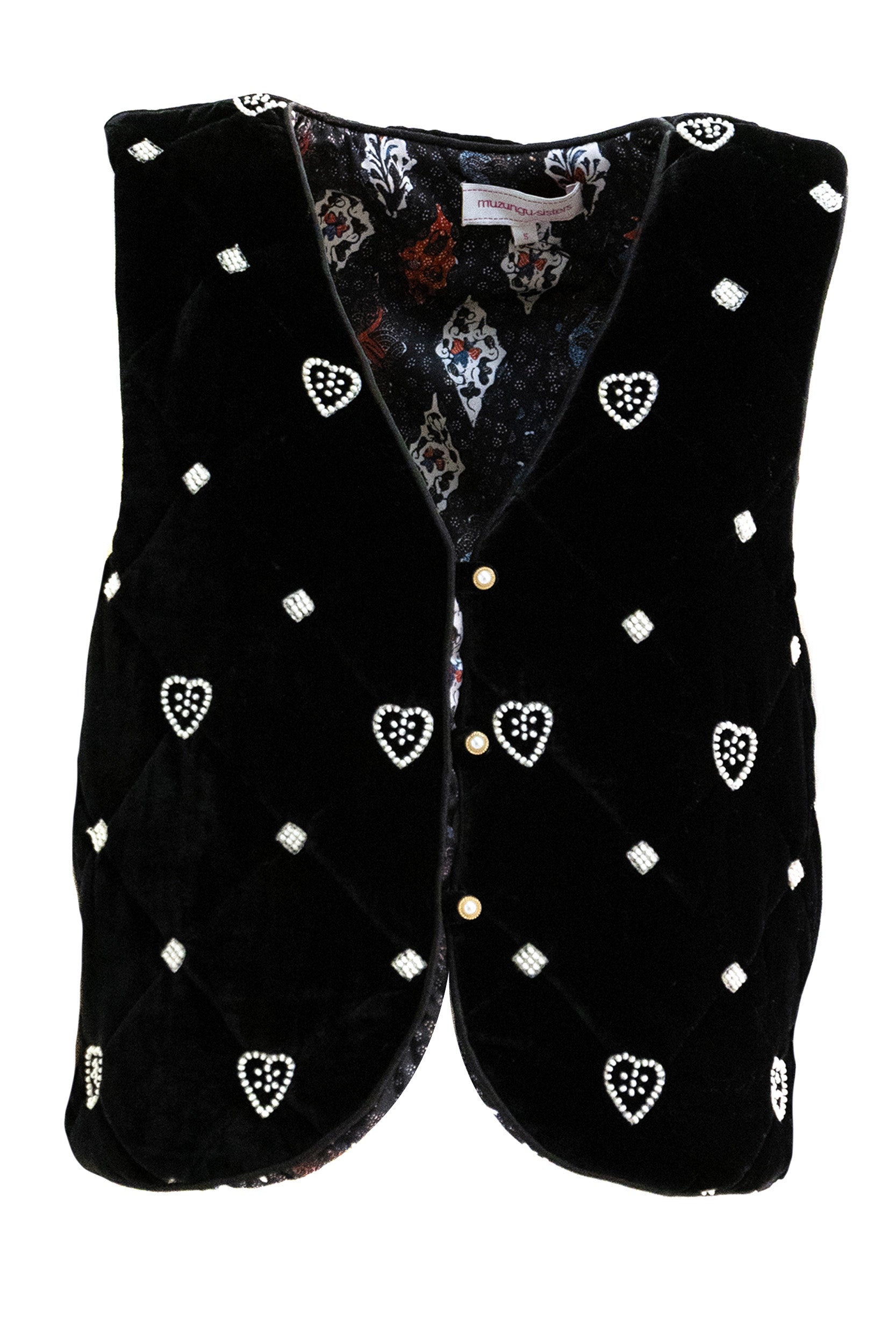 Gilet<BR/> GIGI GILET VELVET BLACK MUZUNGU SISTERS 