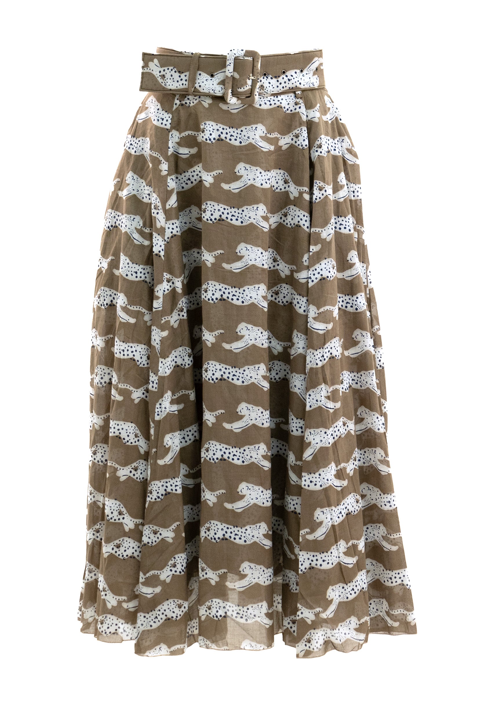 Gonna<BR/> ASTER SKIRT/TIGER VERT KHAKI S-SUNG 