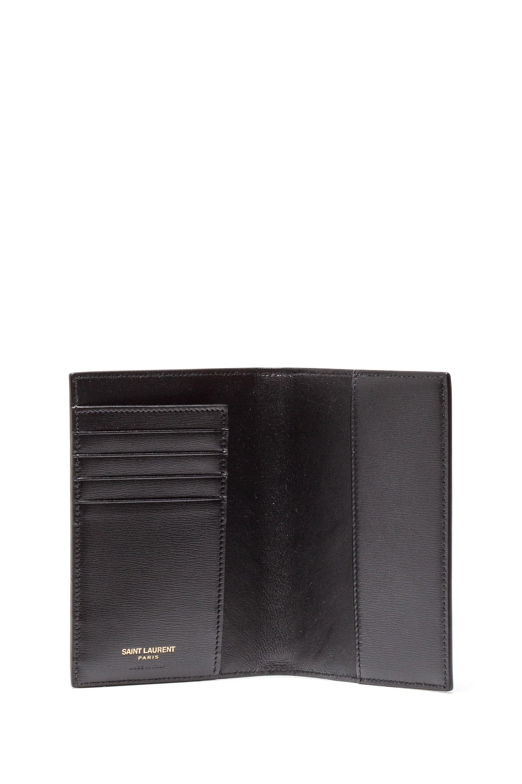 Custodia per Passaporto Monogram in Pelle Liscia 607659 02G0W 1000 SAINT LAURENT 