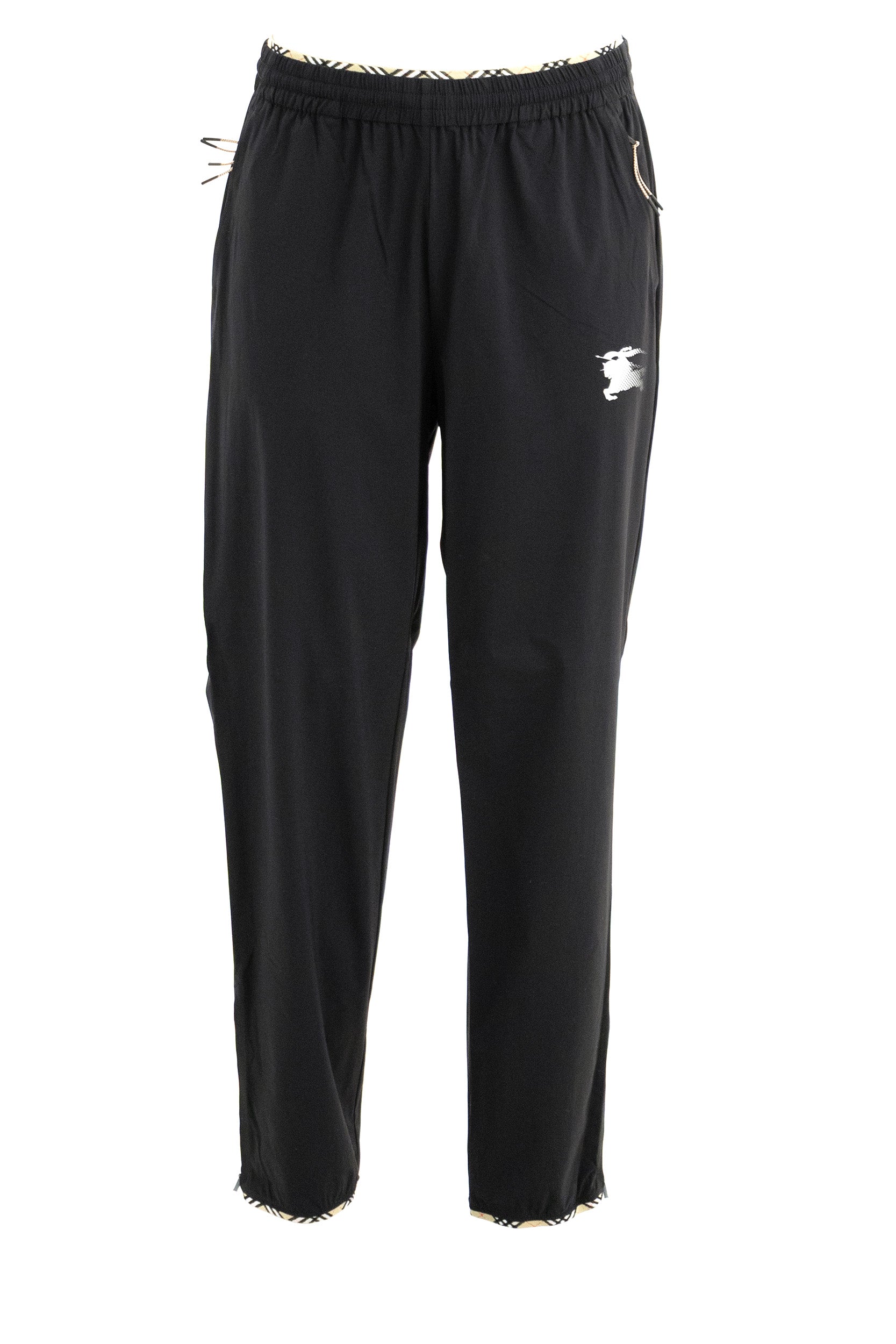 Pantaloni jogging in nylon stretch di colore nero<BR/> 8122354 BLACK BURBERRY 