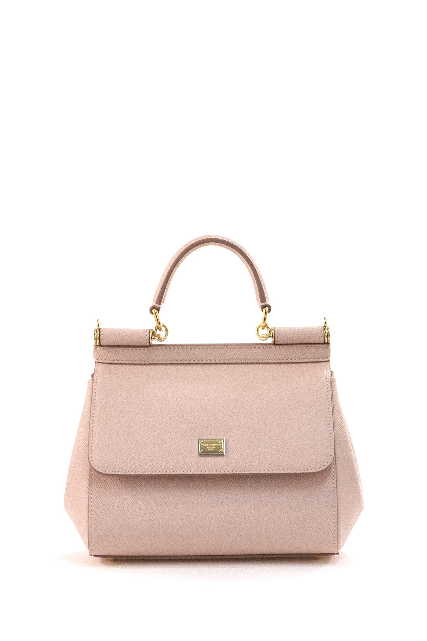 Borsa Sicily a mano piccola in pelle Dauphine di colore rosa<BR/> BB6003 B1001 8H402 DOLCE & GABBANA 