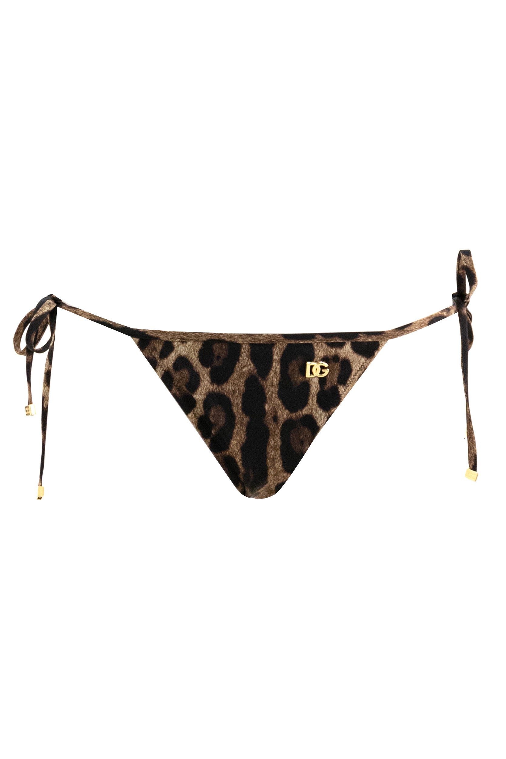 Slip con Laccetti da Mare Stampa Leopardo<BR/> O2A01J ONO11 HY13M DOLCE & GABBANA 