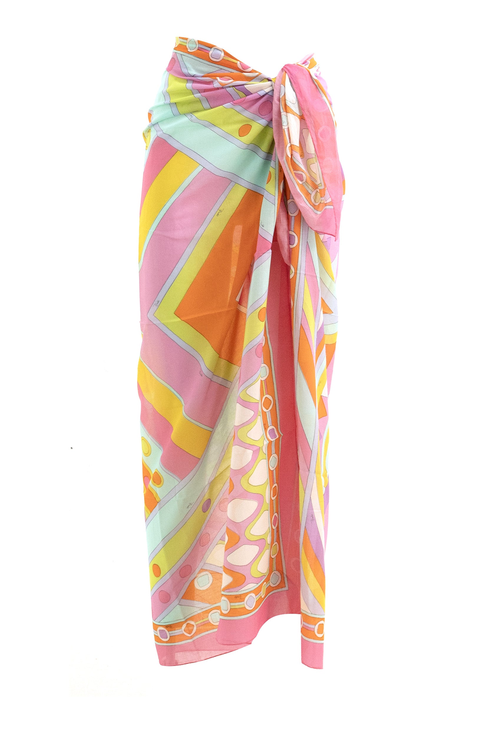 Pareo in cotone con stampa multicolore<BR/> 6HPD15 6H975 P69 EMILIO PUCCI 