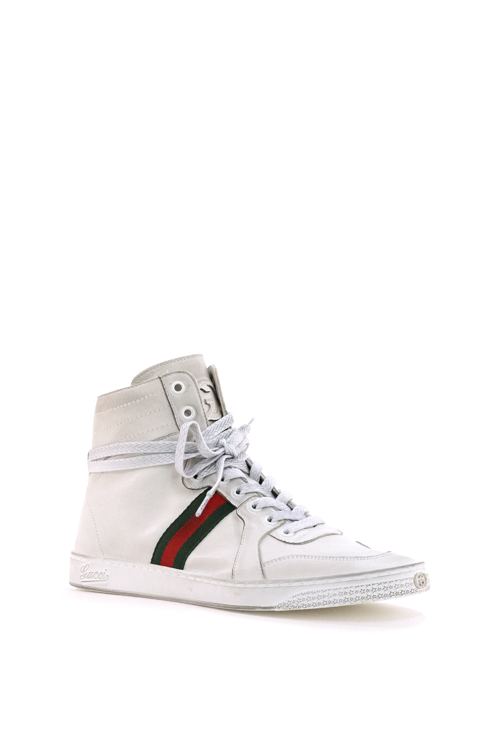 Sneaker Alta in Pelle Stretch<BR/> 864414 AAGFF 9099 GUCCI 
