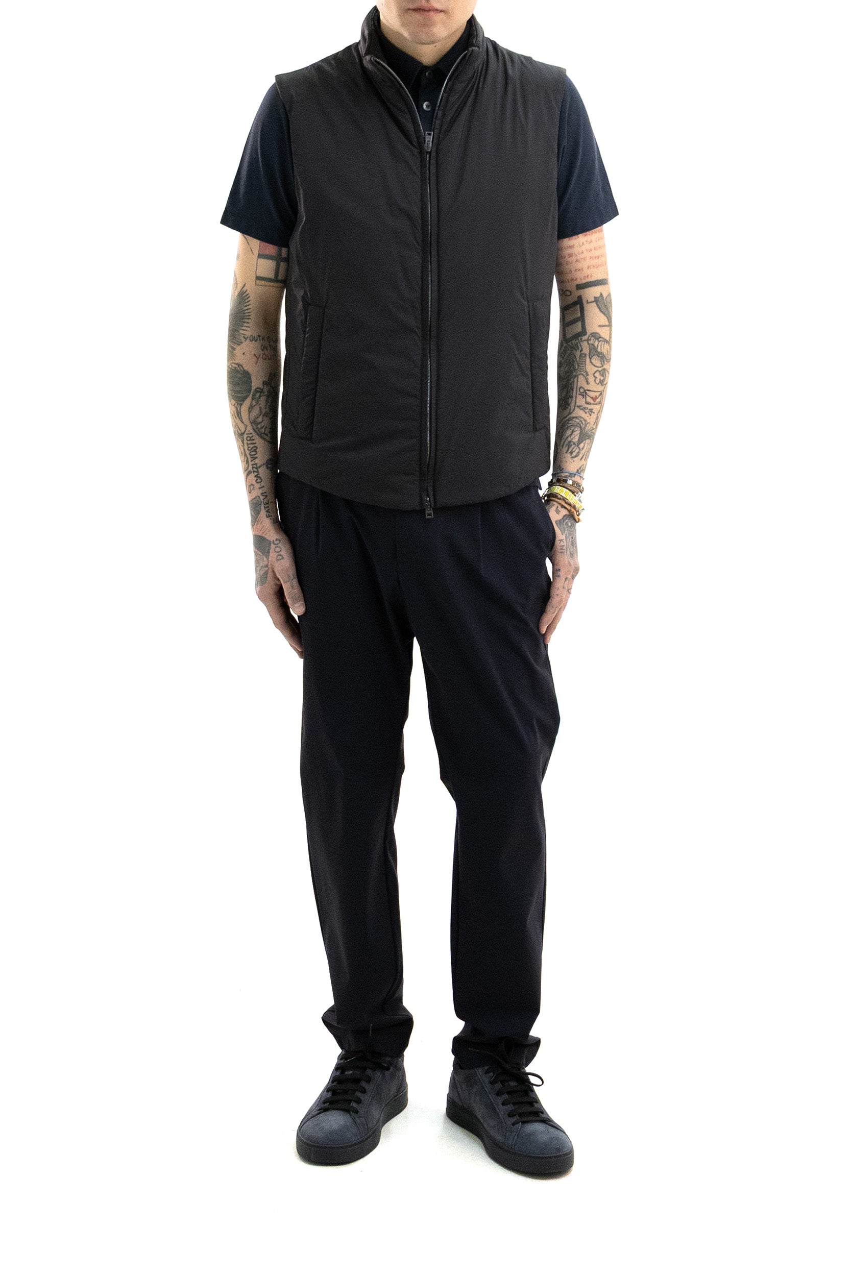 Smanicato in ecoage con collo alto colore blu GI000456U 12456Z 9200 HERNO 