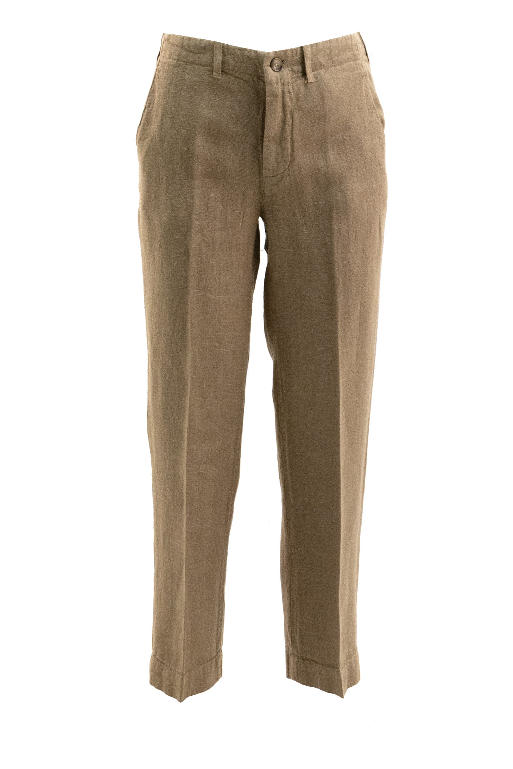 Pantaloni in lino di colore marrone KP294MT4502 522 KILTIE 
