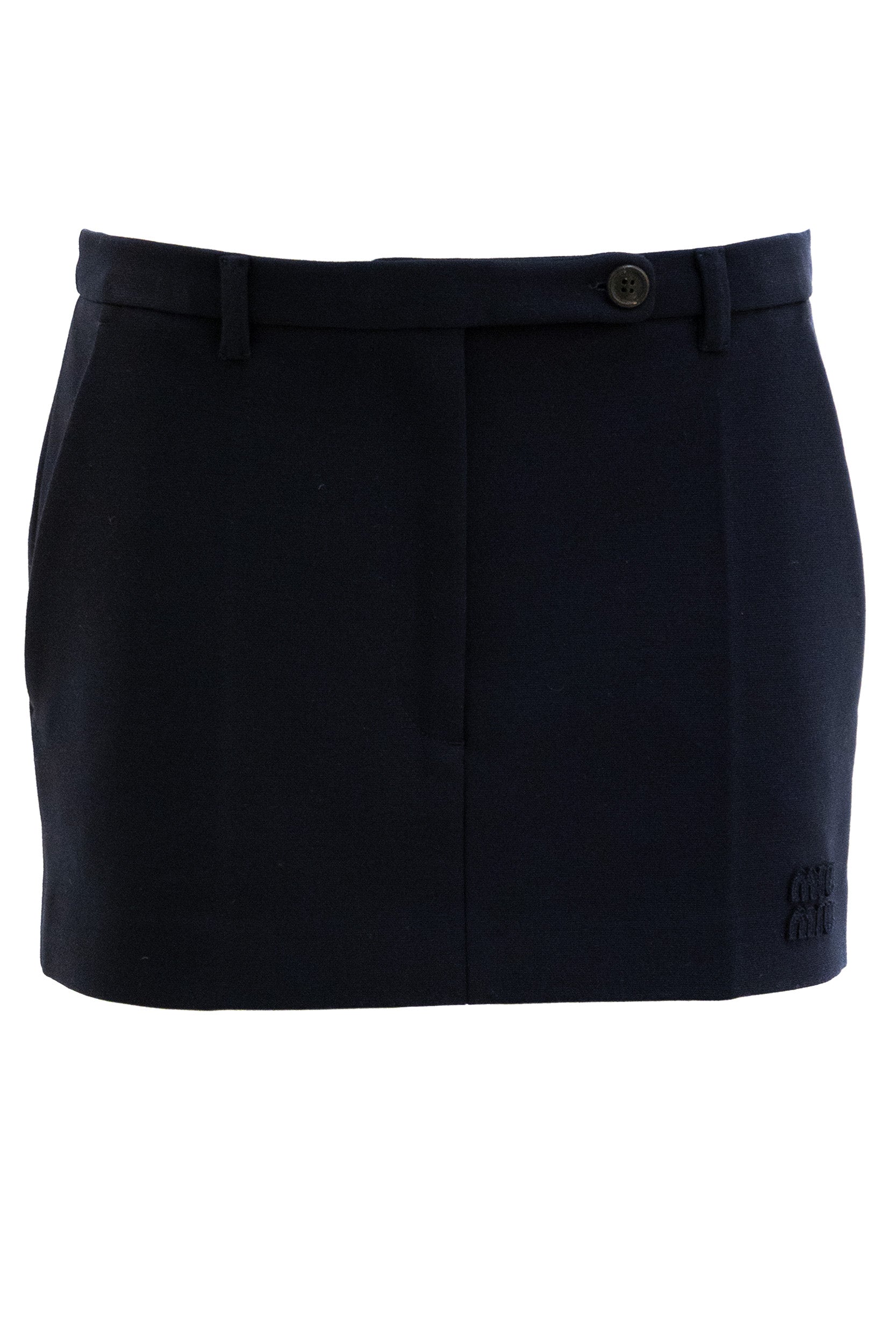 Gonna in gazare tecnico di colore blu<BR/> MG2573 S OOO 18FQ F0008 MIU MIU 