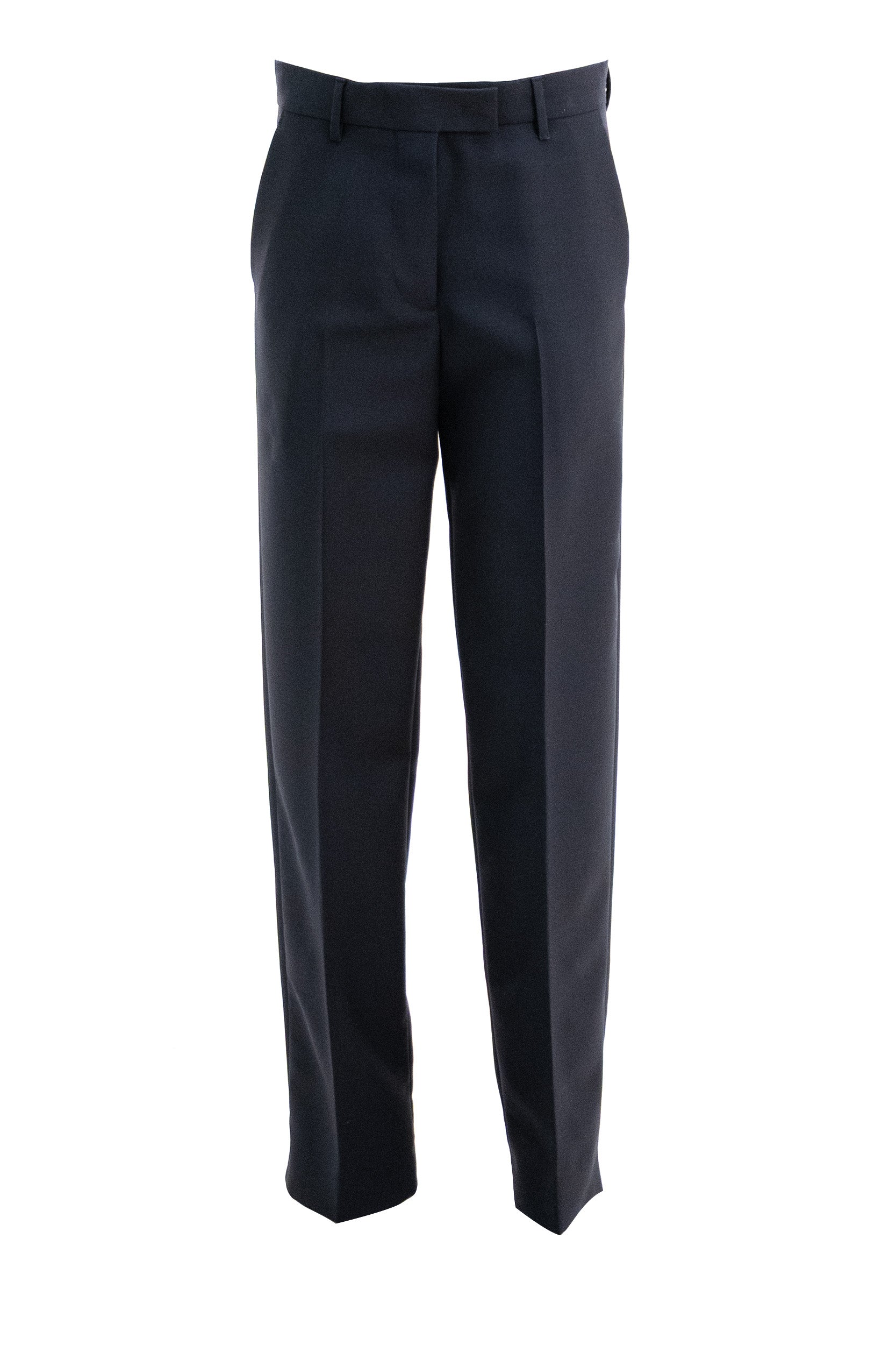 Pantaloni in kid mohair di colore blu<BR/> MP1990 S OOO 12I1 F0124 MIU MIU 