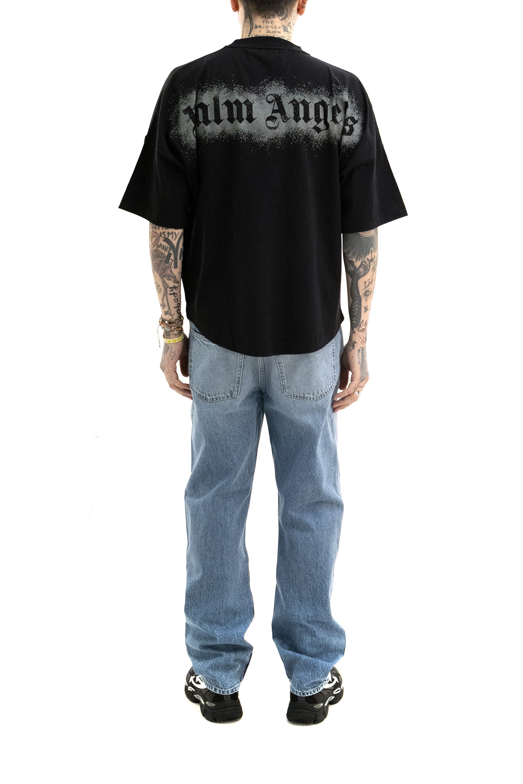 T-shirt Spray Bear in Cotone<BR/> PMAA10BS26JER002 1007 PALM ANGELS 