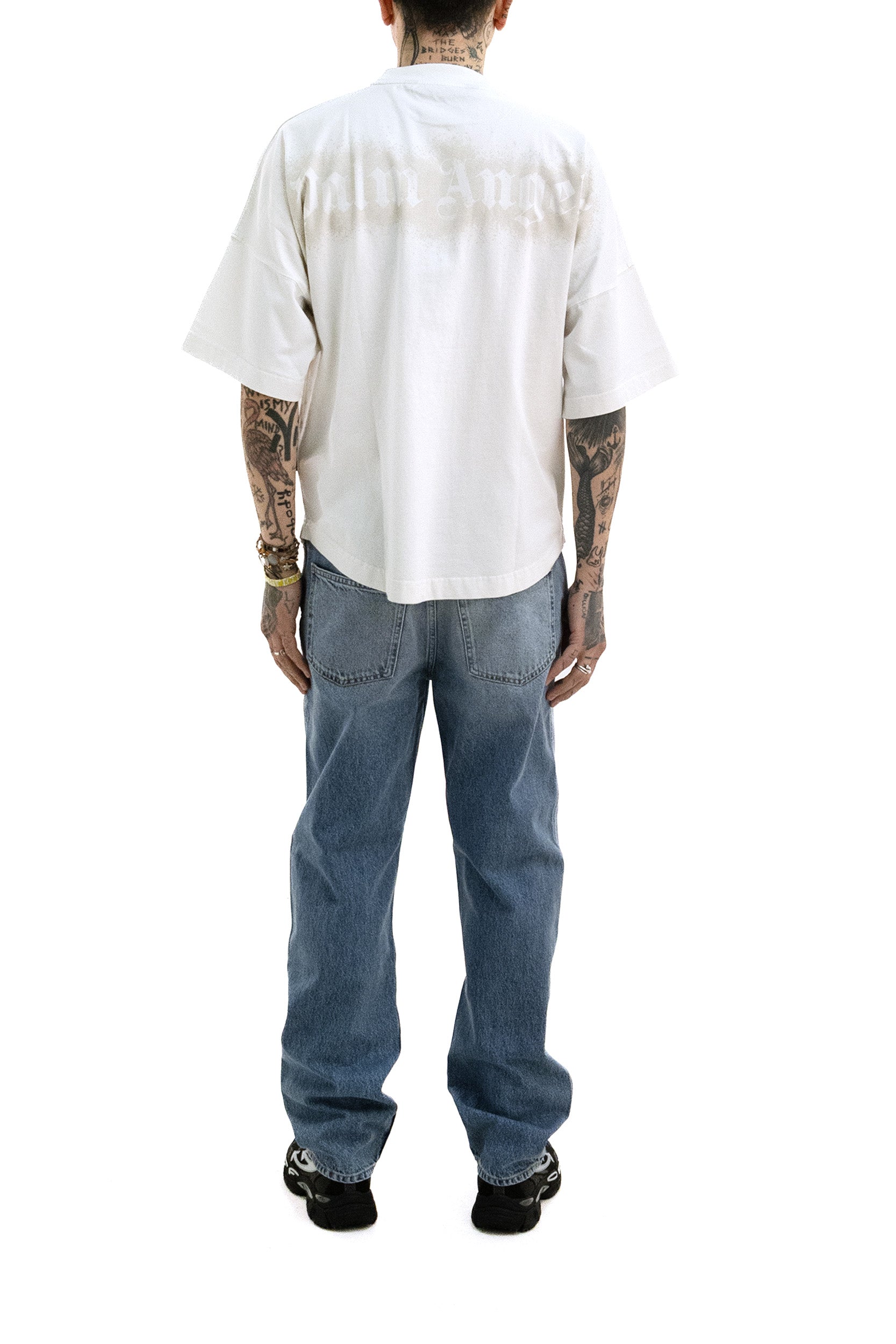 T-shirt Spray Bear in Cotone<BR/> PMAA10BS26JER002 0305 PALM ANGELS 