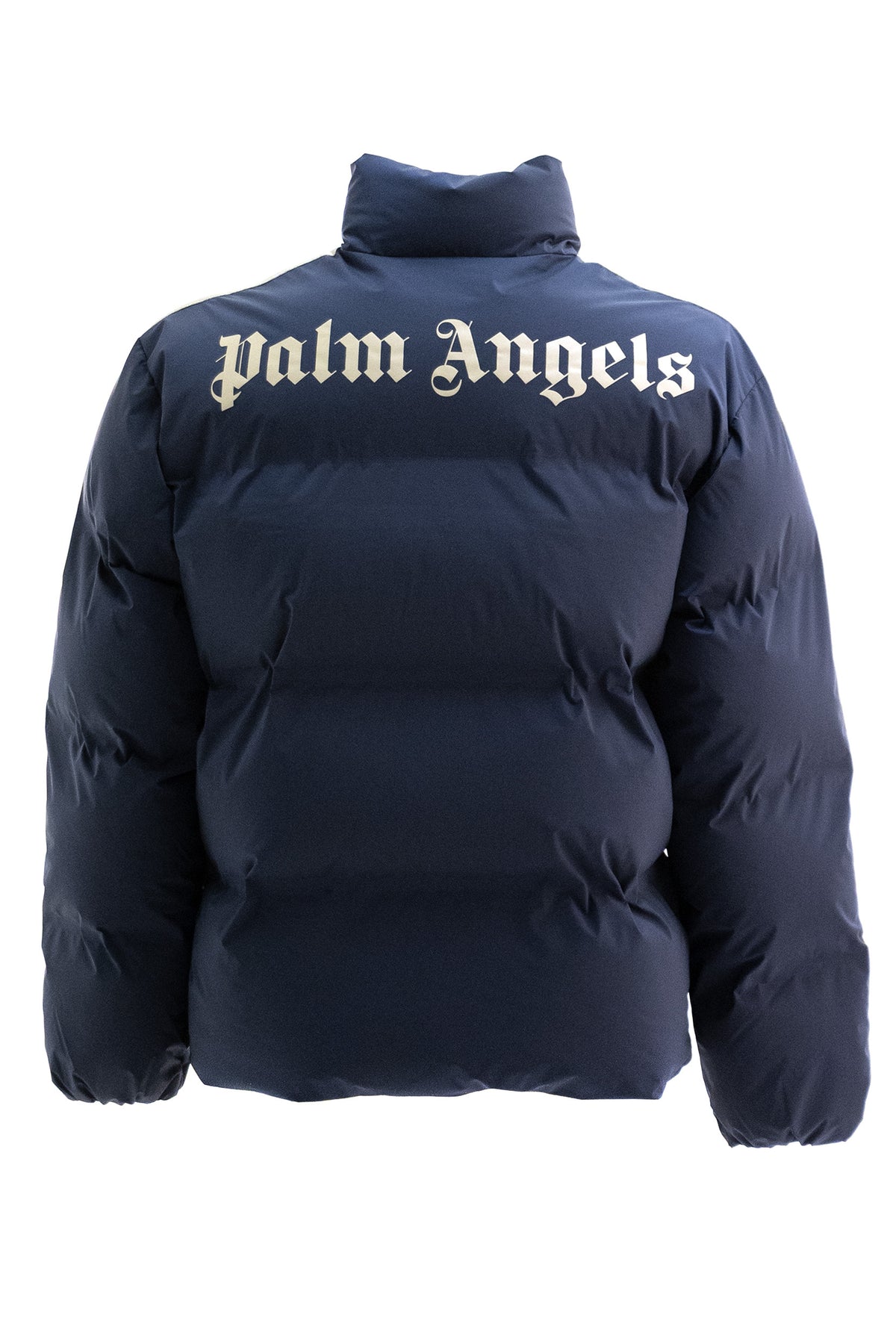 PALM ANGELS Piumino Track in Nylon, Blu, view 4