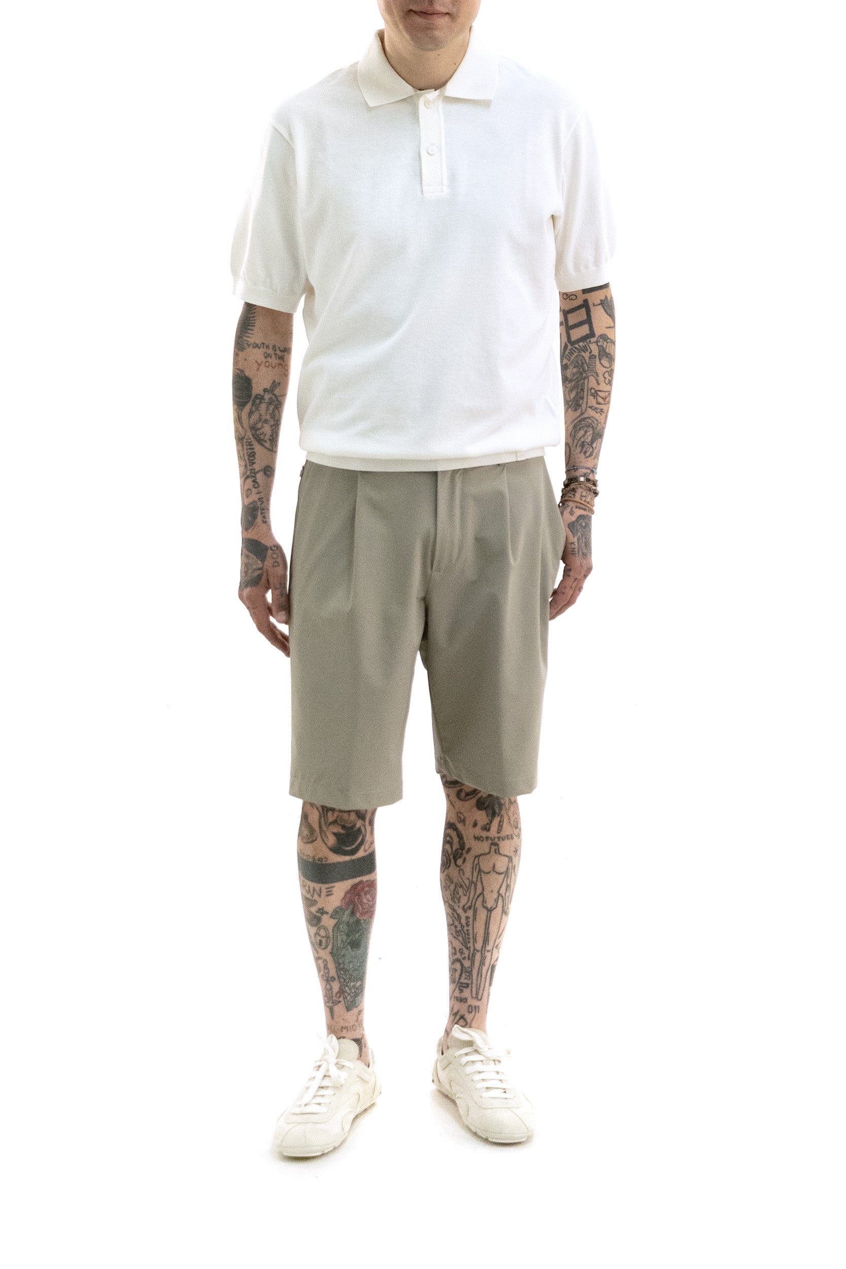 Bermuda in tessuto tecnico di colore beige<BR/> 25414078 128 PAUL & SHARK 