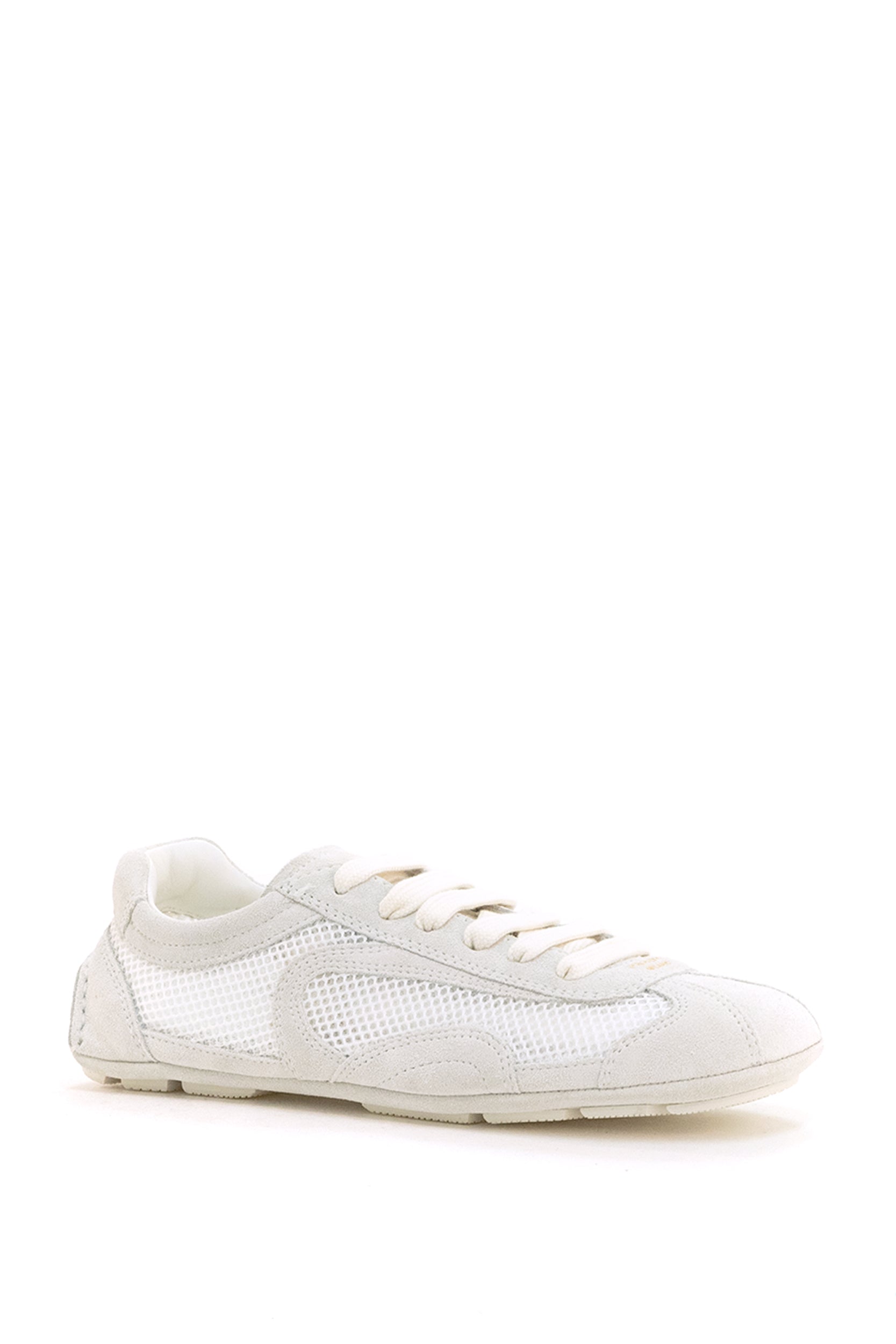 Sneakers Montecarlo Re-Edition 2005 in mesh e suede di colore bianco<BR/> 1E247O F D010 3D8C F0009 PRADA 