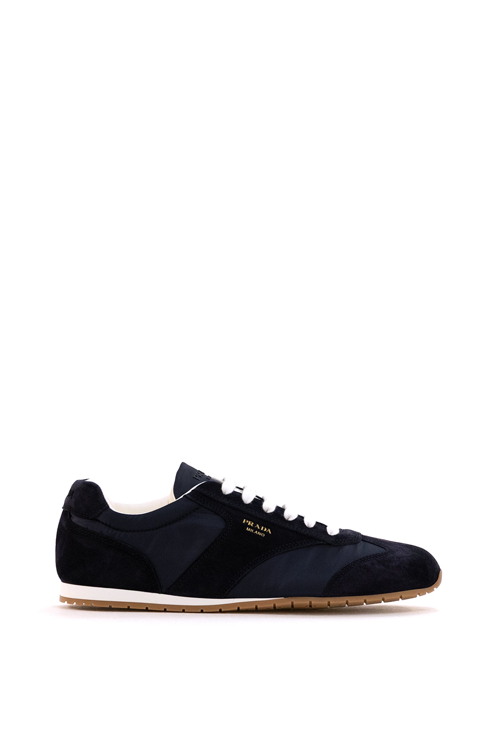 Sneakers in nylon e suede di colore blu 2EE465 F G000 D7R F0008 PRADA 