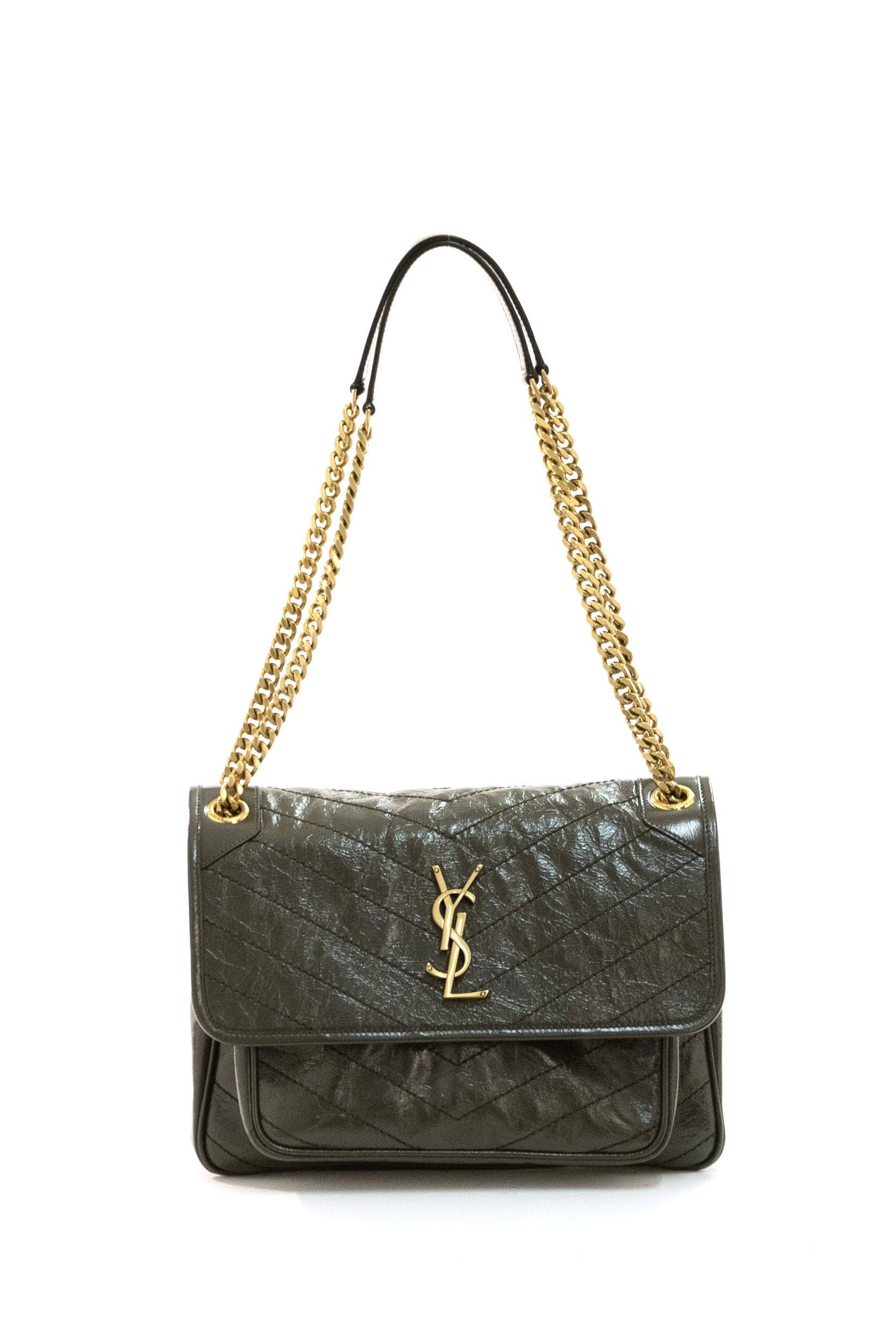 Borsa Niki Media in Pelle Vintage<BR/> 633184 0EN07 3212 SAINT LAURENT 