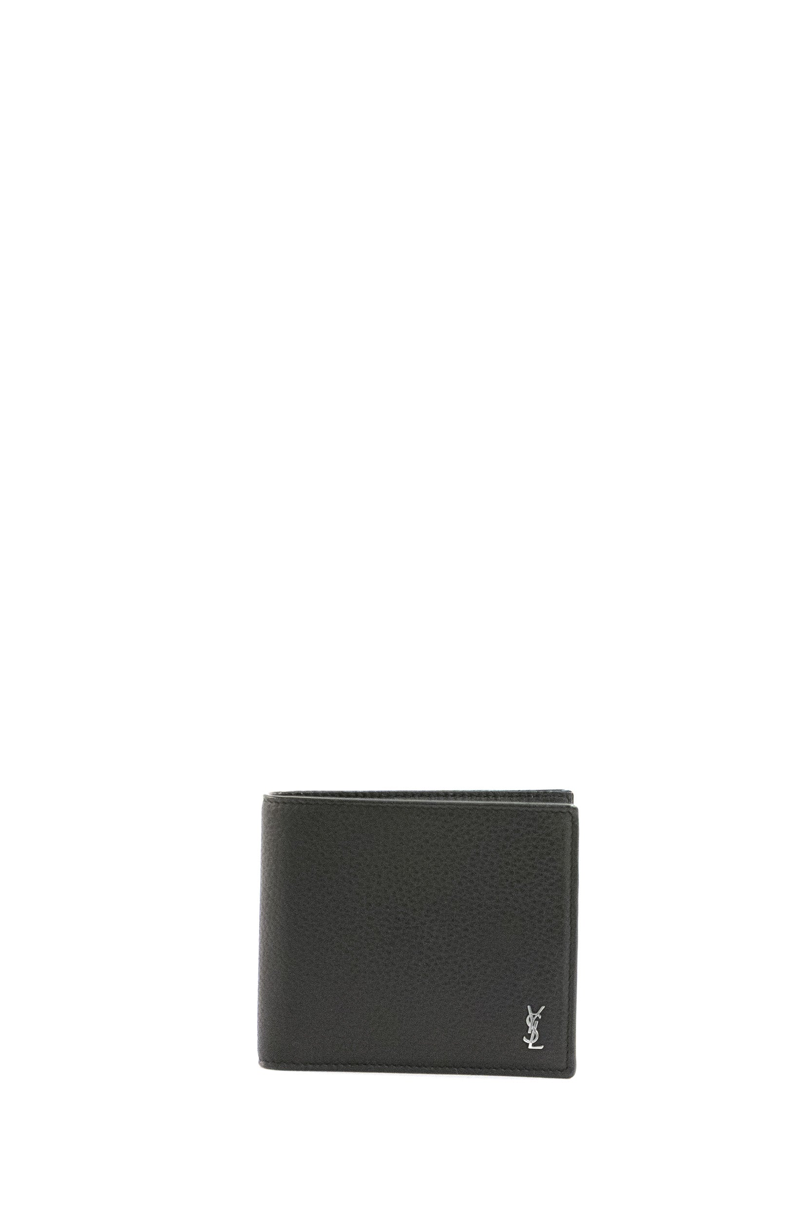 Portafoglio East/West  Tiny in pelle martellata di colorenero<BR/> 847954 AAELP 1000 SAINT LAURENT 