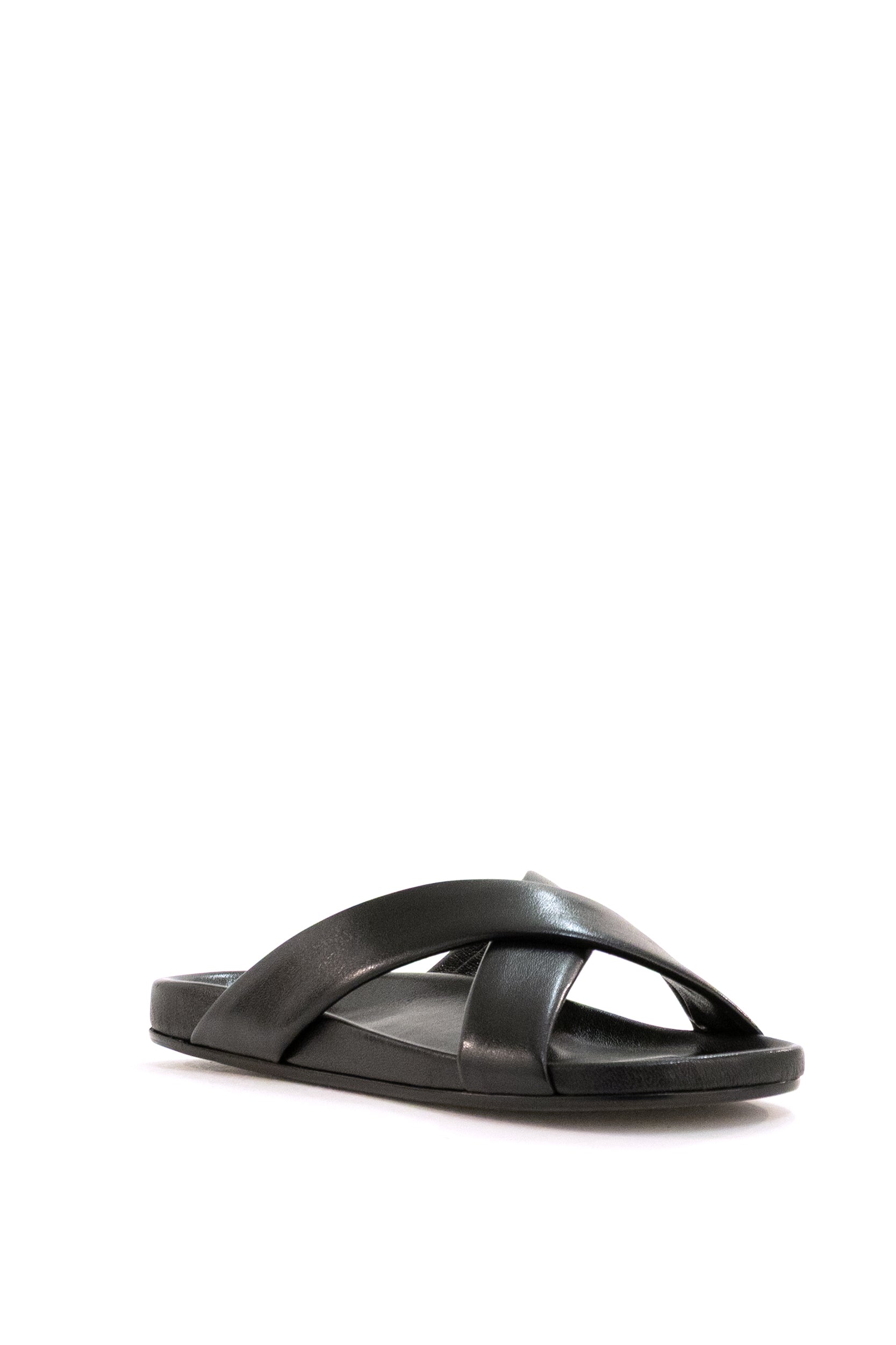 Sandali Nichols in pelle di colore nero<BR/> 860982 AAF4C 1000 SAINT LAURENT 