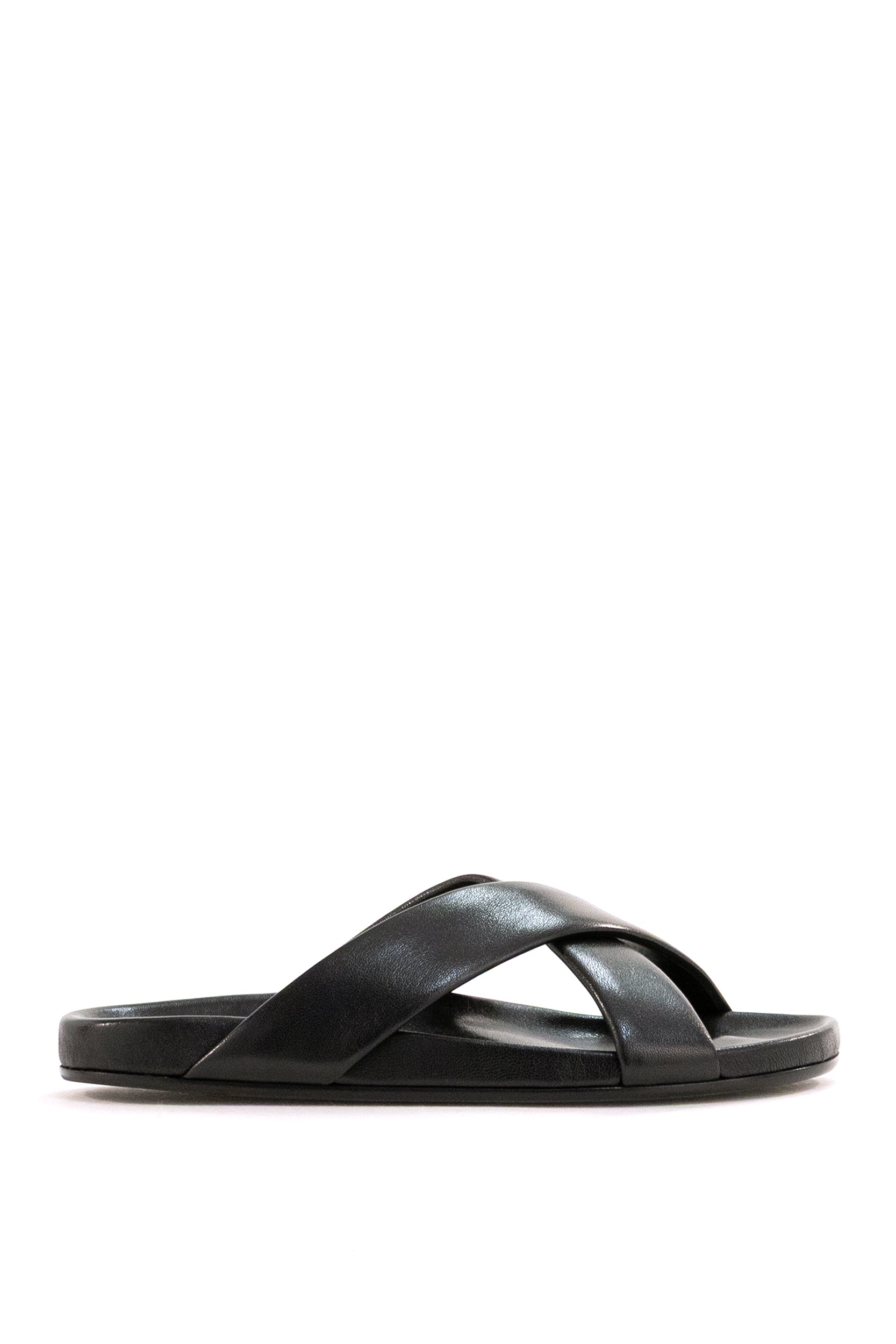 Sandali Nichols in pelle di colore nero<BR/> 860982 AAF4C 1000 SAINT LAURENT 