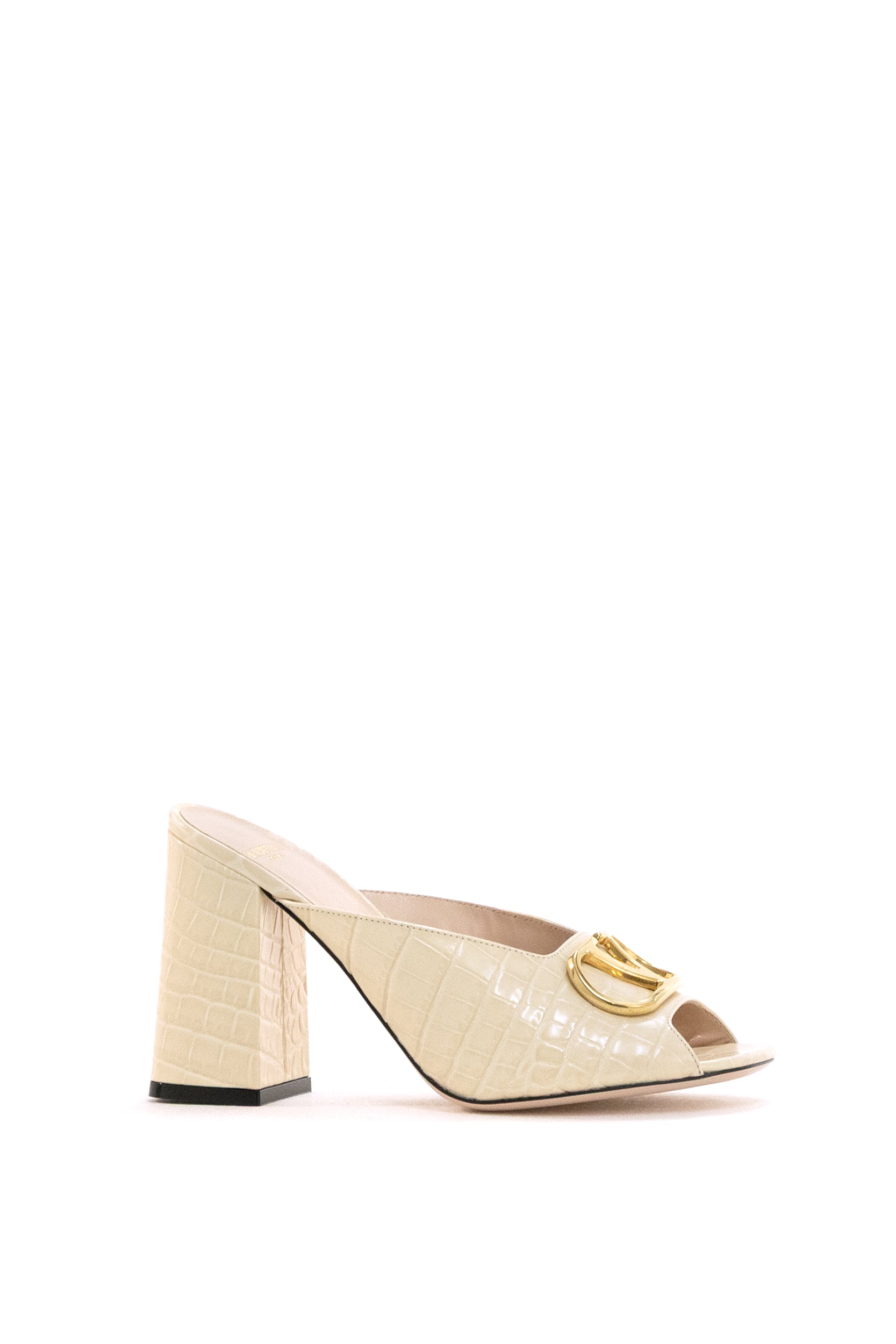 Sandali Slide Vlogo Signature in Vitello Stampato<BR/> 8W2S0NW6LUR REN VALENTINO GARAVANI 